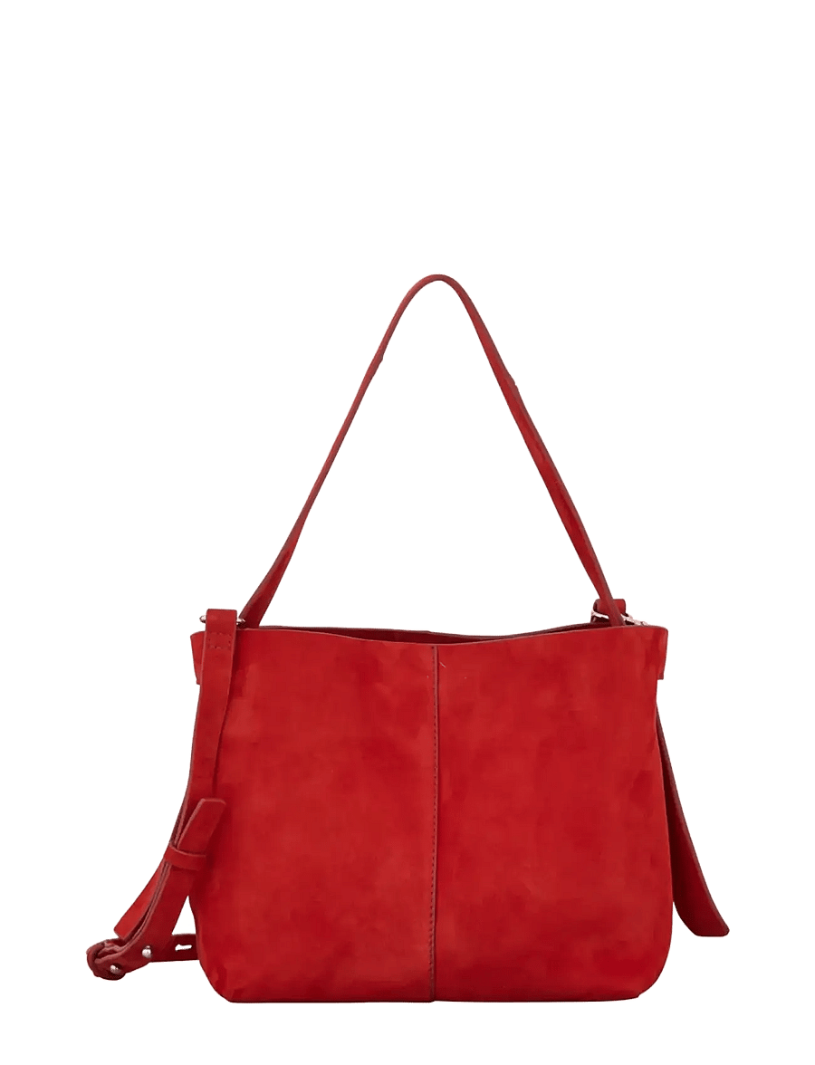 Becksöndergaard - Suede Fraya Small Bag - modetrender - adrenaline red - 0