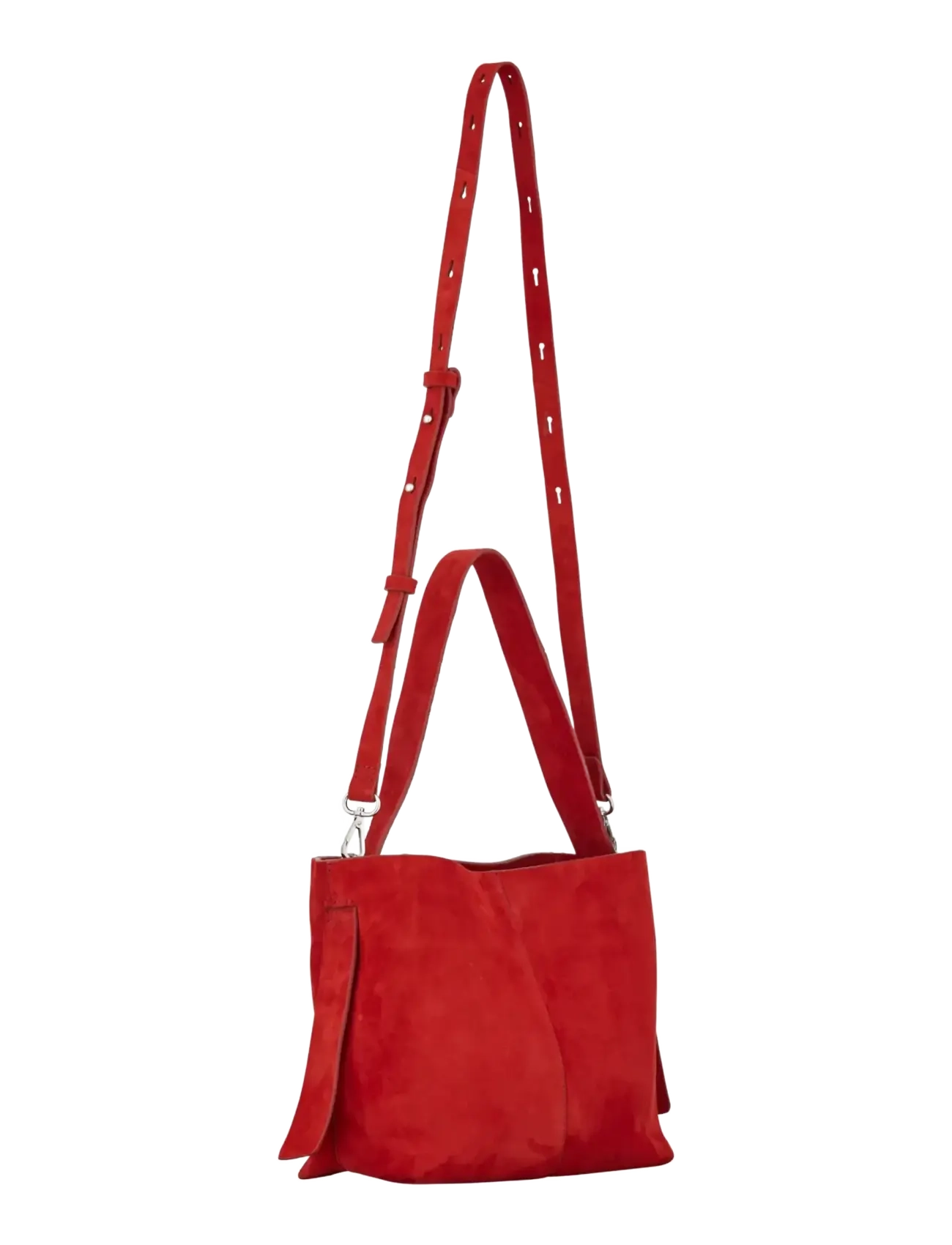 Becksöndergaard - Suede Fraya Small Bag - modetrender - adrenaline red - 1