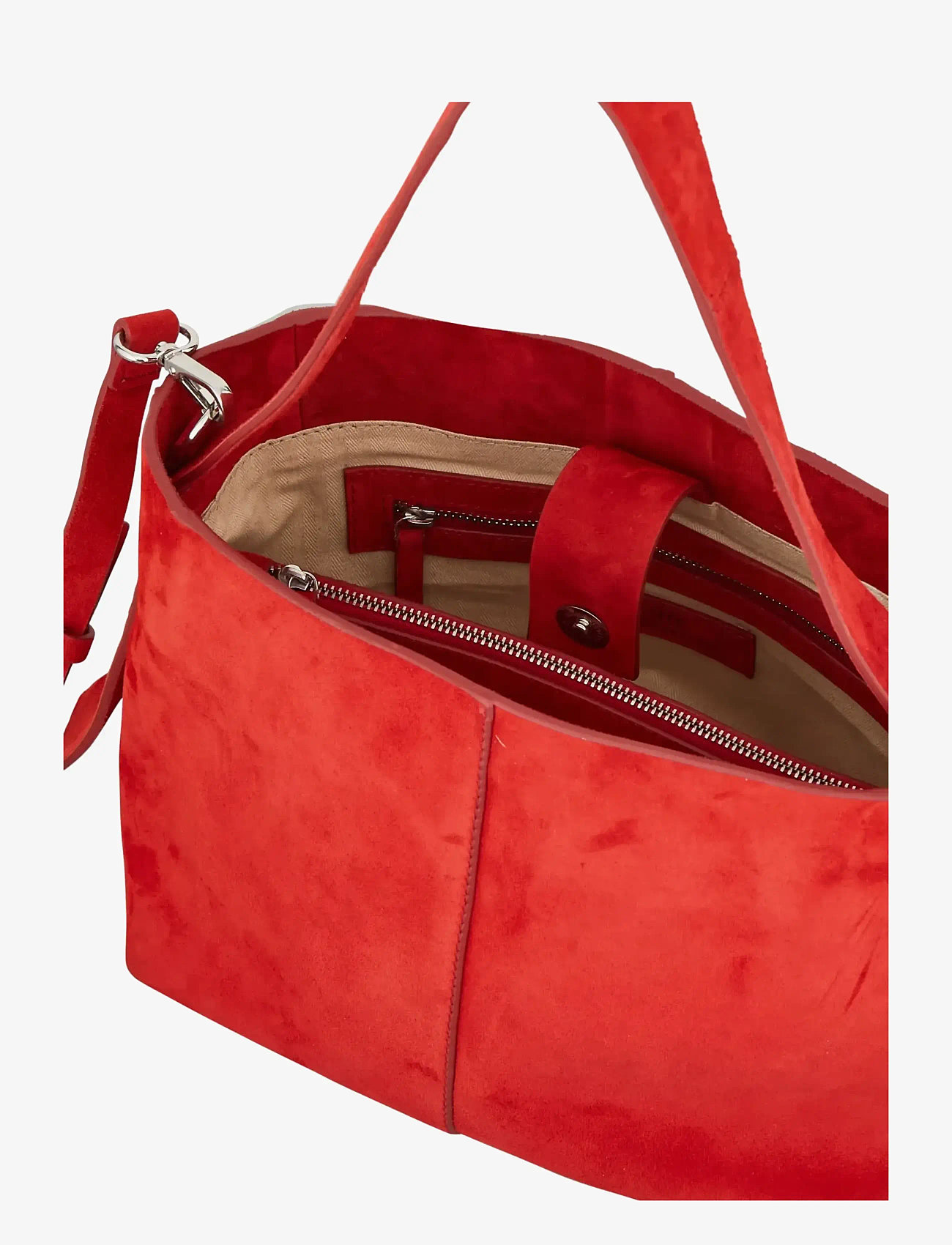 Becksöndergaard - Suede Fraya Small Bag - mode trends - adrenaline red - 2