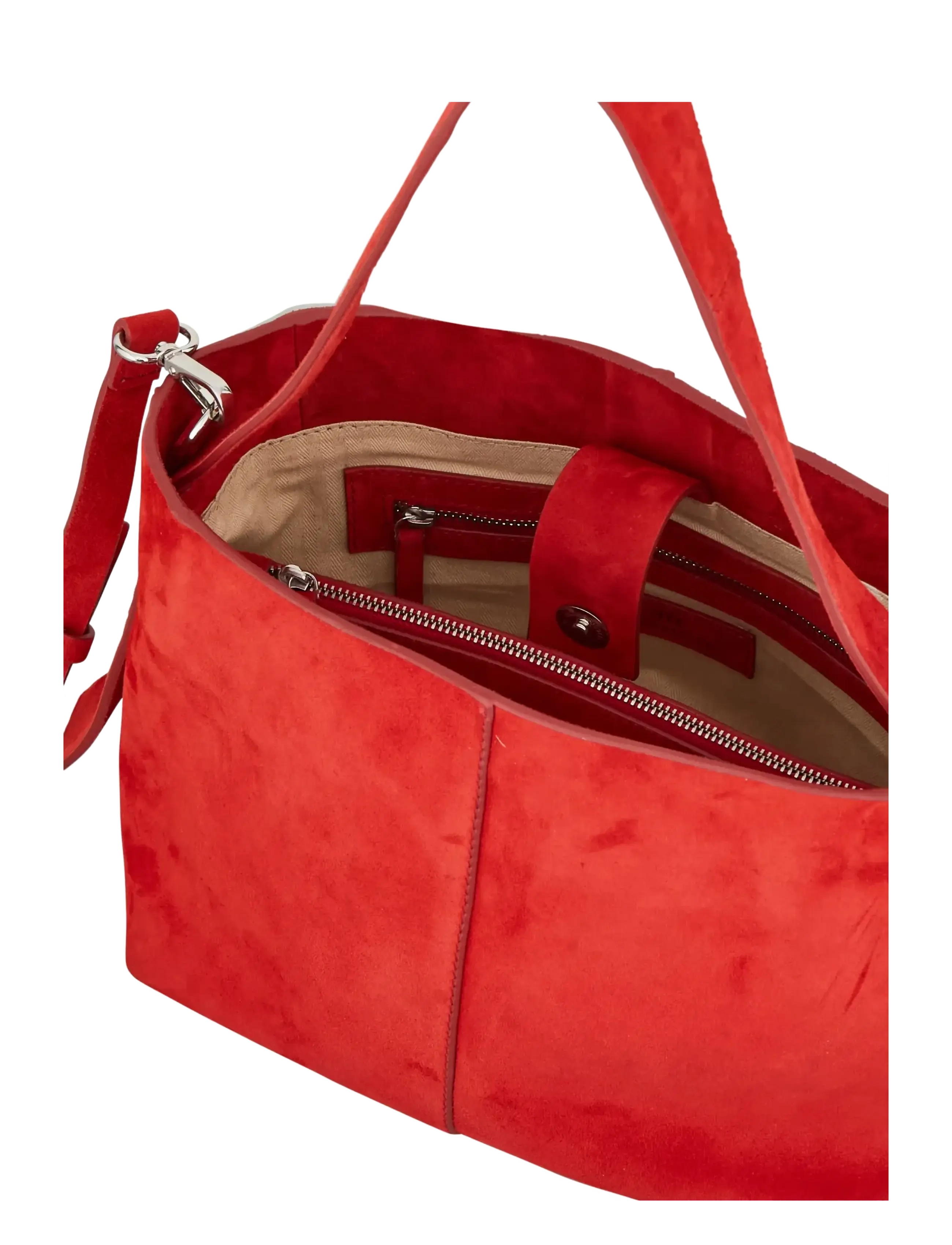 Becksöndergaard - Suede Fraya Small Bag - modetrender - adrenaline red - 2