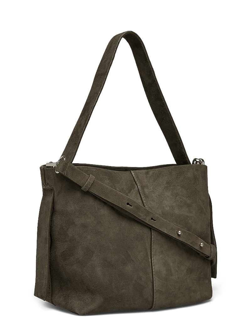 Becksöndergaard - Suede Fraya Small Bag - shoulder bags - army - 2