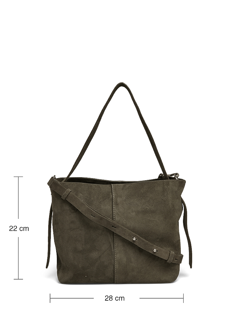 Becksöndergaard - Suede Fraya Small Bag - shoulder bags - army - 4