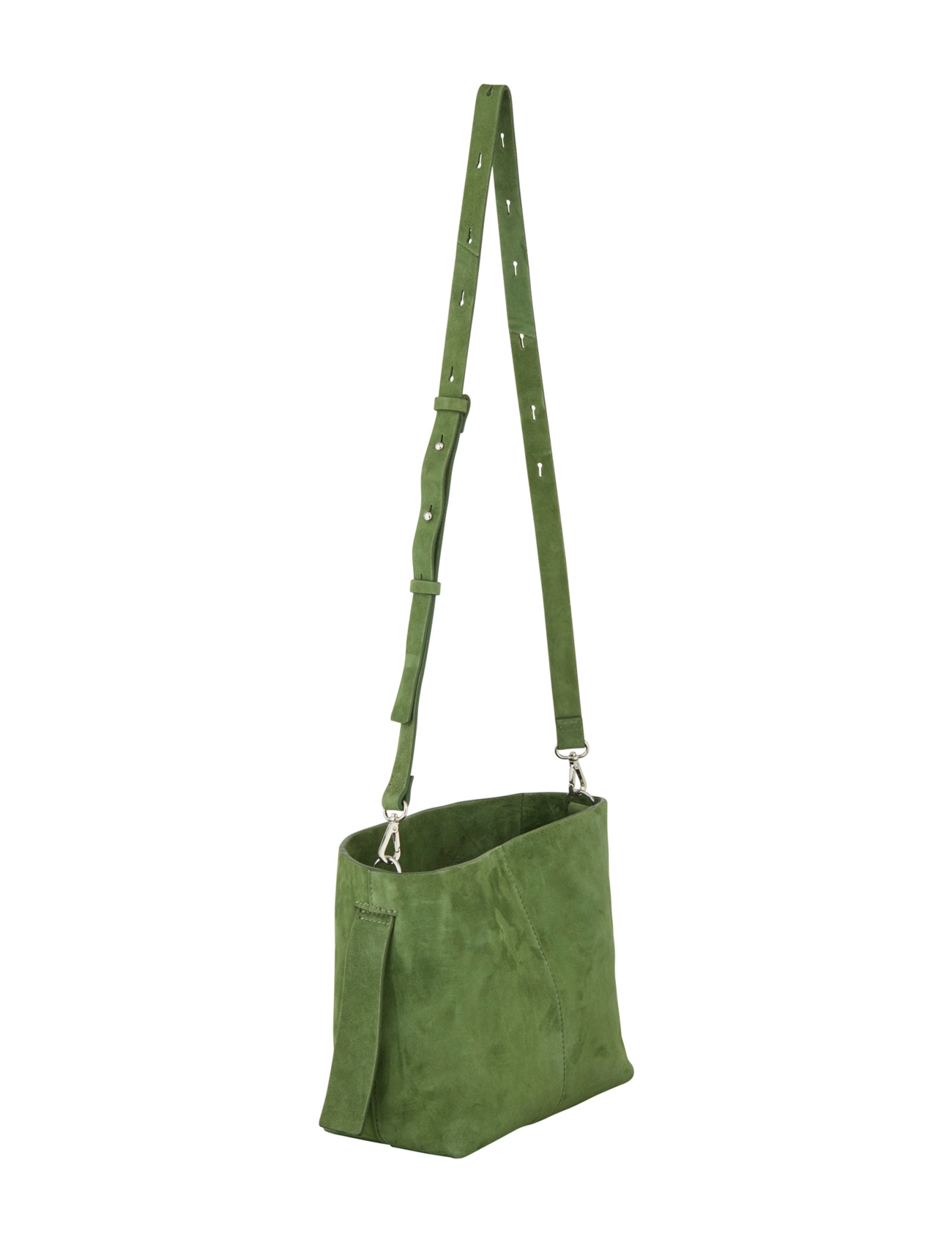 Becksöndergaard - Suede Fraya Small Bag - modetrender - banana palm green - 1