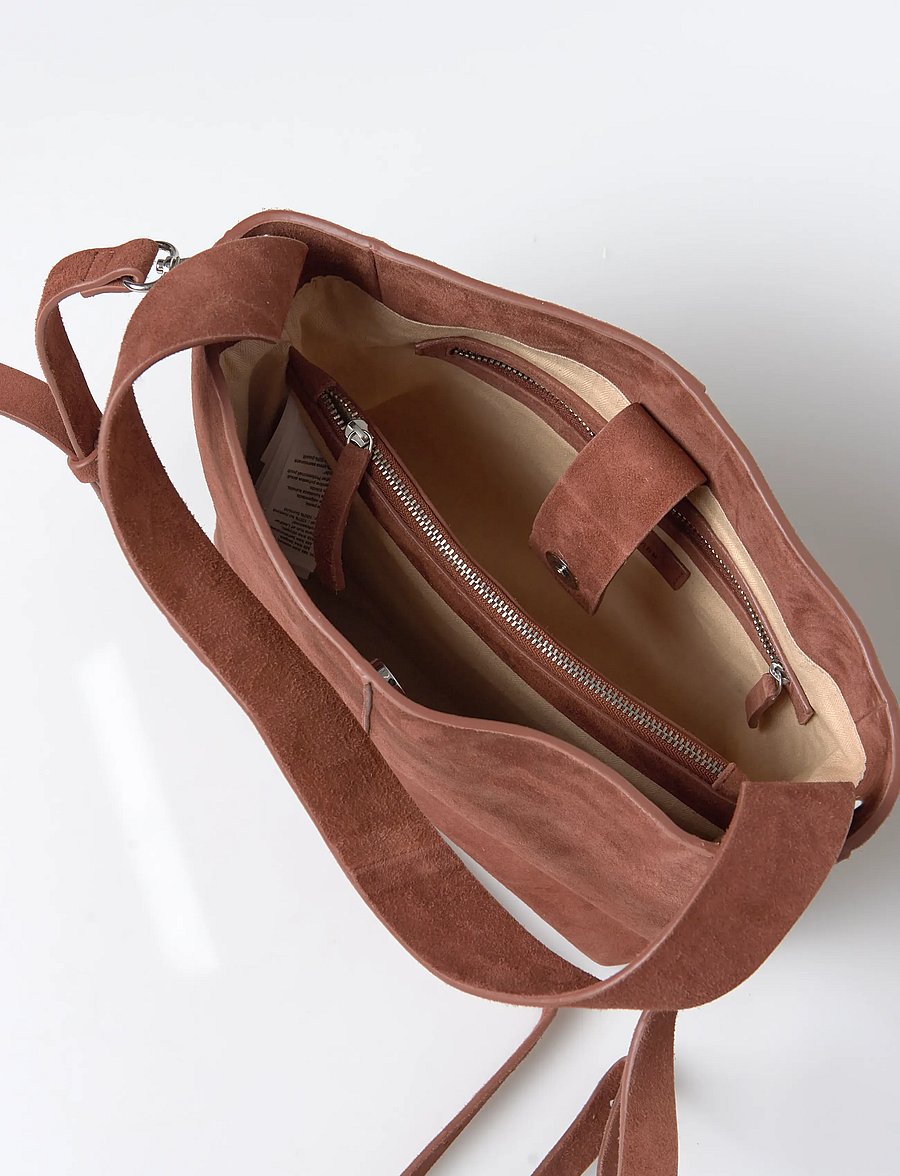 Becksöndergaard - Suede Fraya Small Bag - mode trends - brown tortoise shell - 3