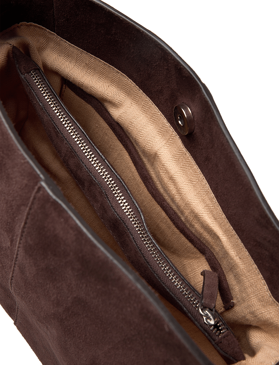 Becksöndergaard - Suede Fraya Small Bag - moetrendid - hot fudge brown - 3