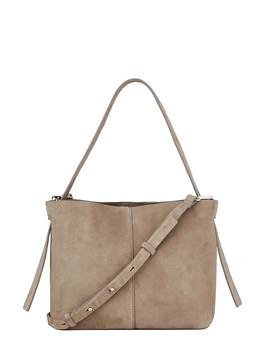 Becksöndergaard - Suede Fraya Small Bag - mados tendencijos - moral gray - 0