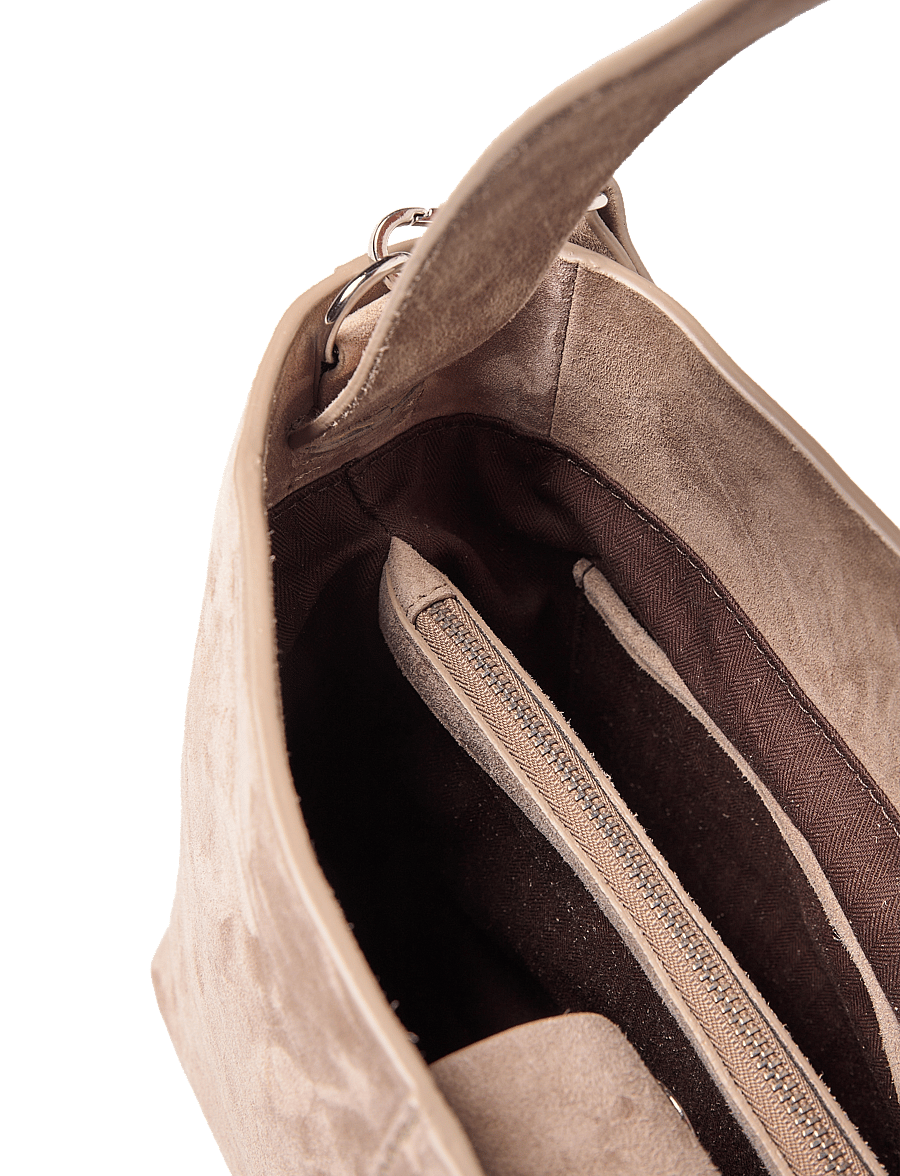 Becksöndergaard - Suede Fraya Small Bag - mados tendencijos - moral gray - 3