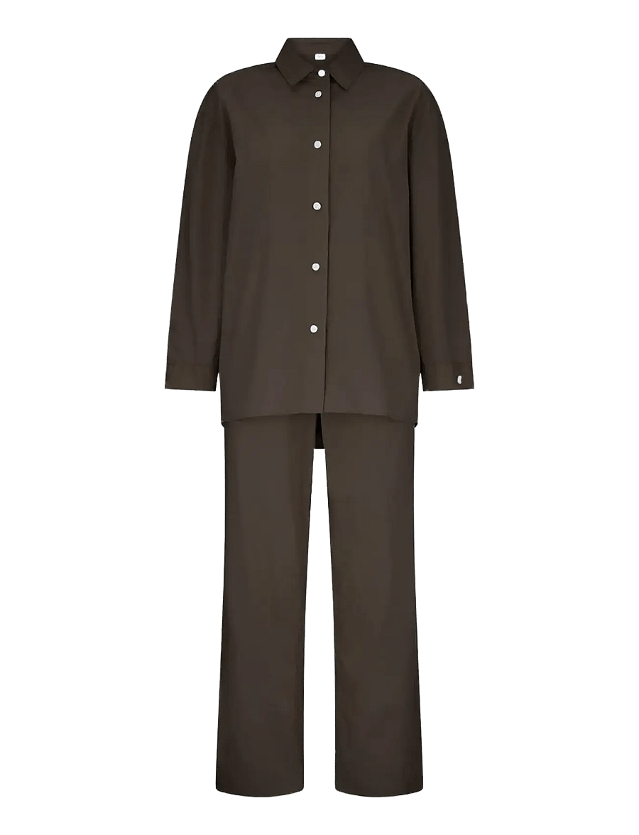 Becksöndergaard - Essential Pyjamas Set - pyjamas - hot fudge brown - 0