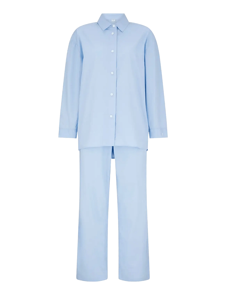 Becksöndergaard - Essential Pyjamas Set - pyjamas - shirt blue - 0