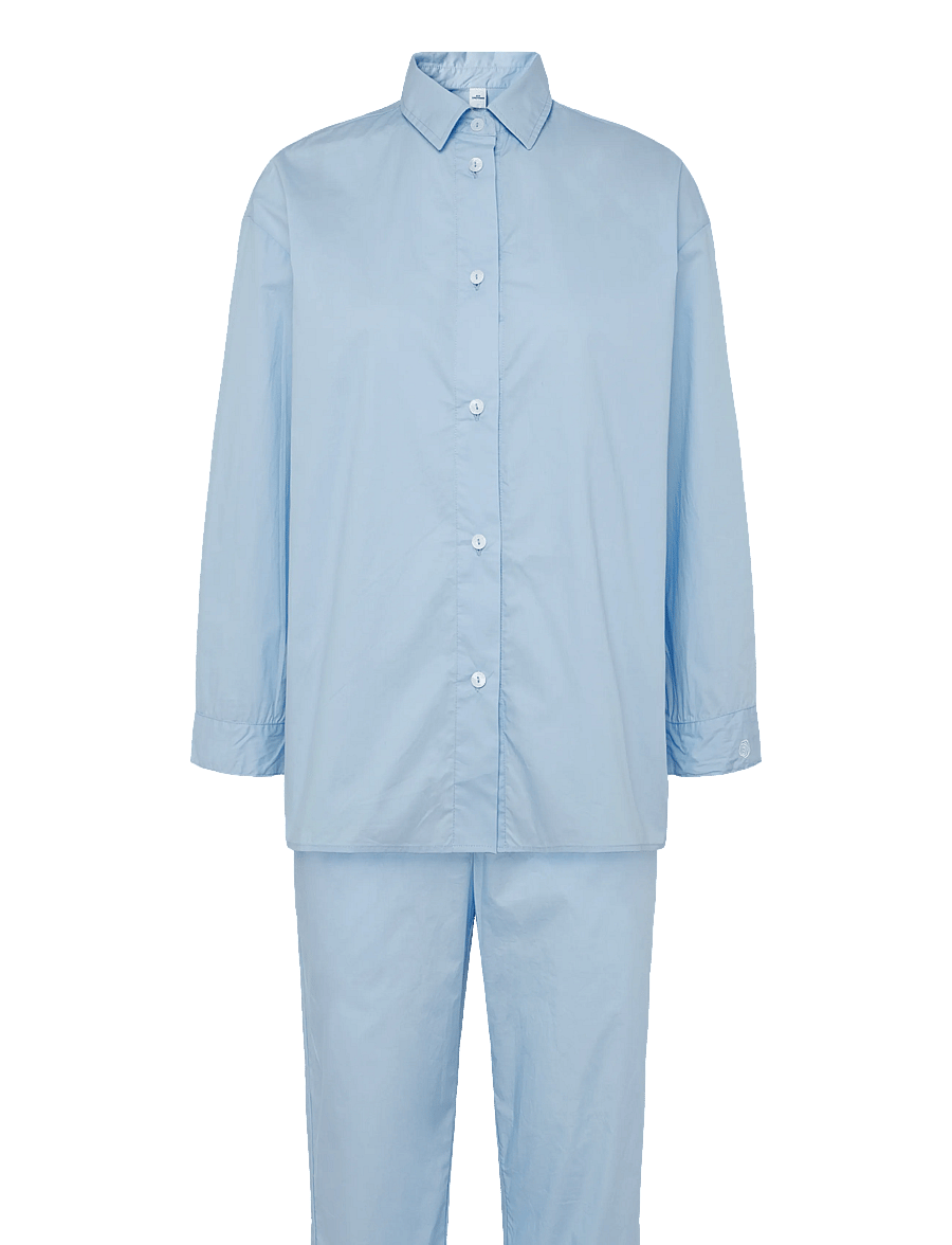 Becksöndergaard - Essential Pyjamas Set - pyjamas - shirt blue - 0
