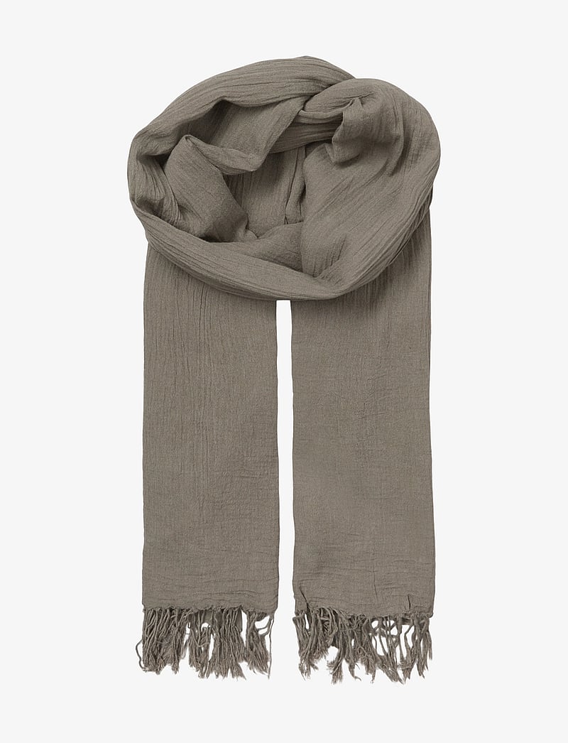 Becksöndergaard - Solid Ilona Scarf - halstørklæder - fossil brown - 0