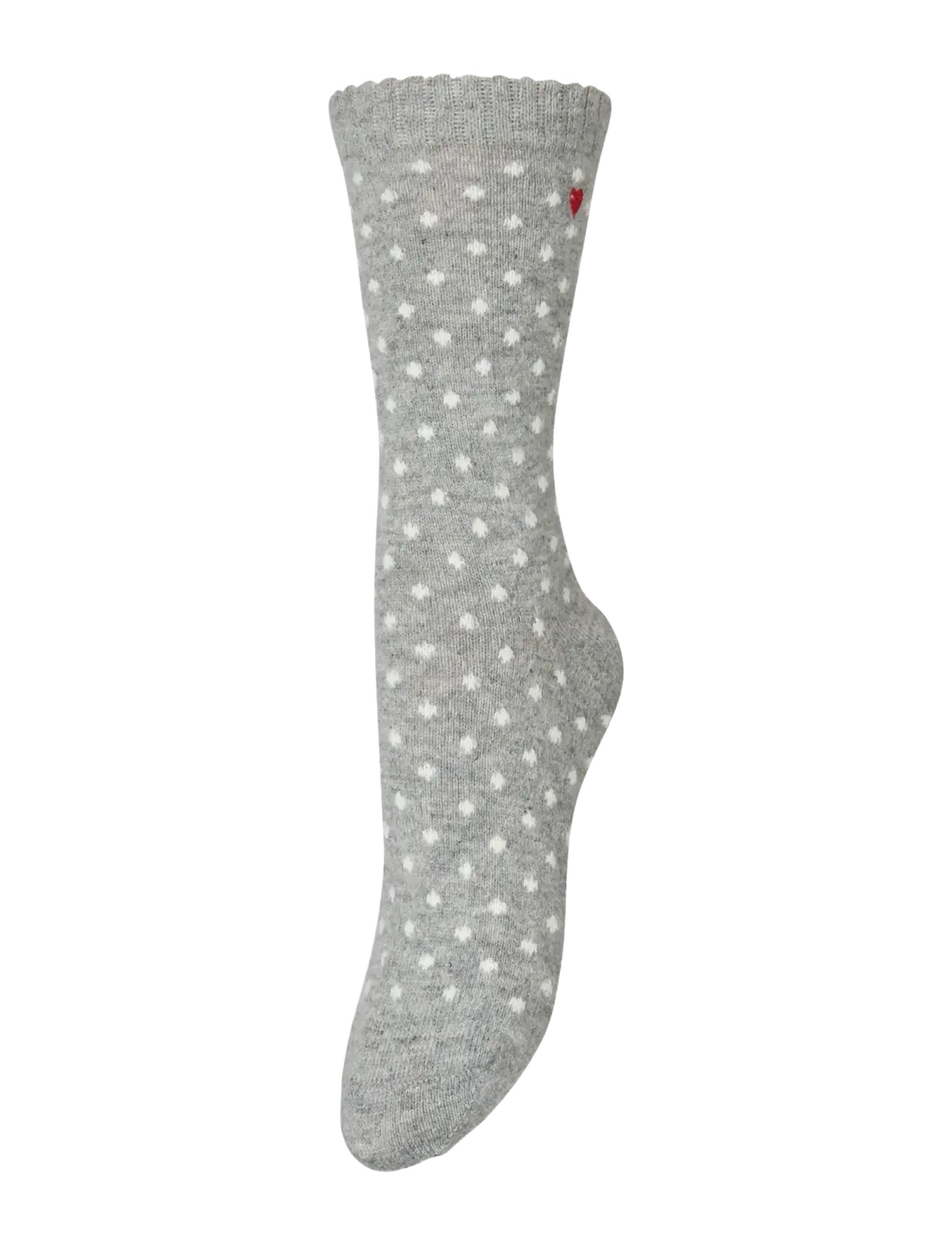 Becksöndergaard Dotted Wola Sock - Strumpor - GREY MELANGE / grey