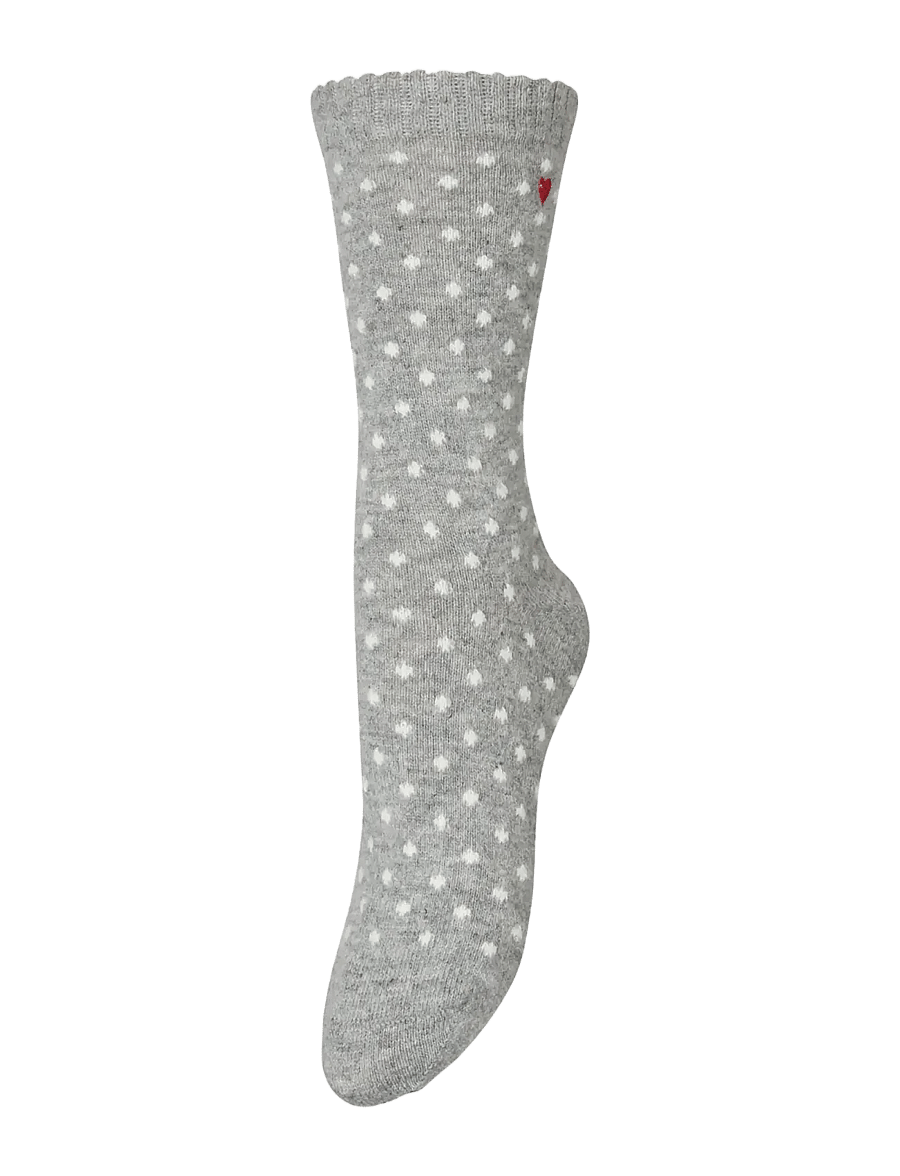 Becksöndergaard - Dotted Wola Sock - vanliga strumpor - grey melange - 0