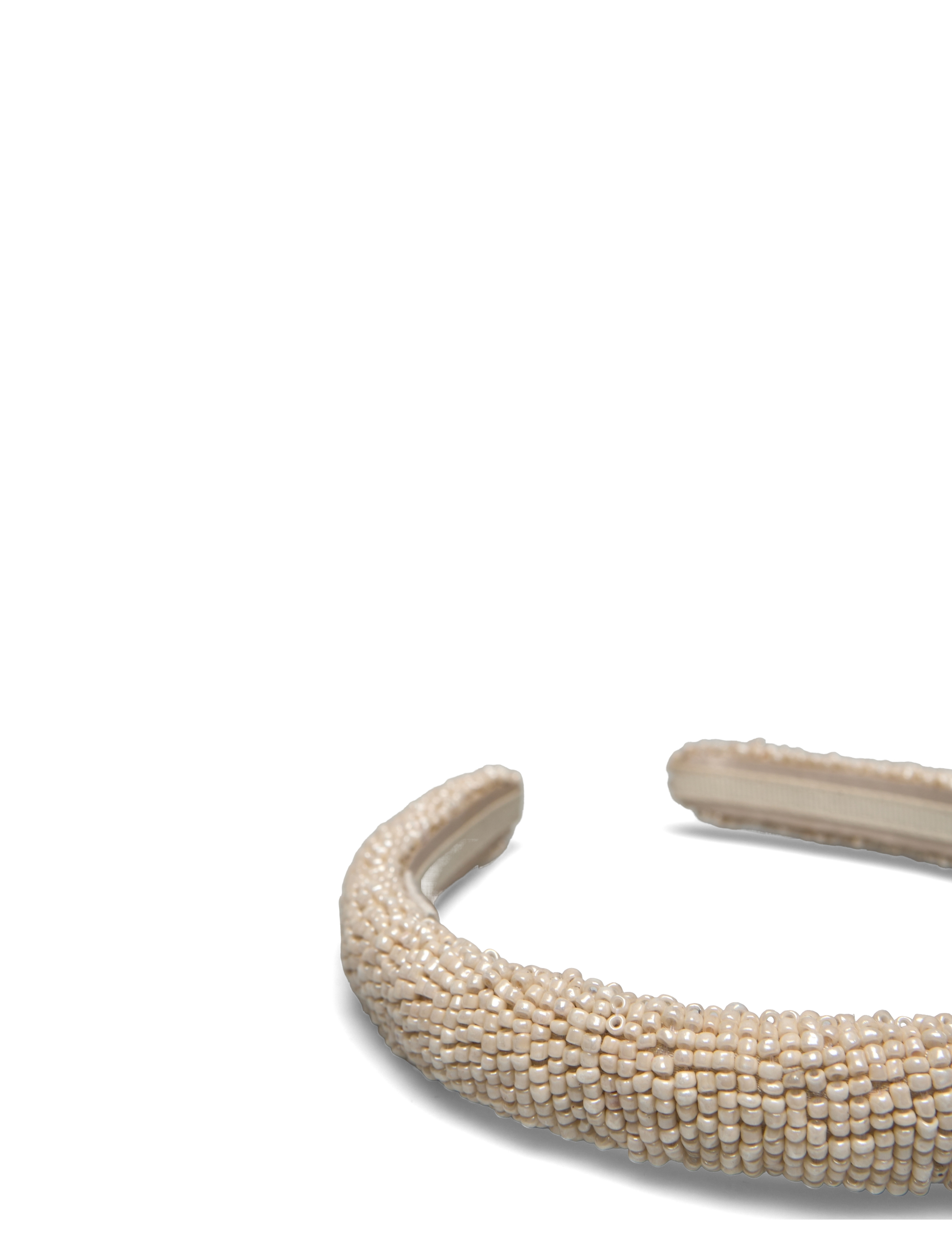 Becksöndergaard - Solid Slim Beaded Hairbrace - peapaelad ja peavõrud - birch white - 1