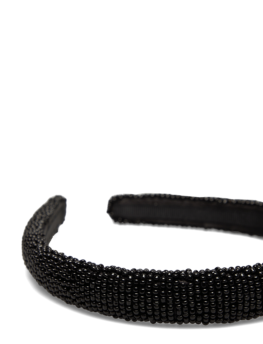 Becksöndergaard - Solid Slim Beaded Hairbrace - hårband & diadem - black - 1