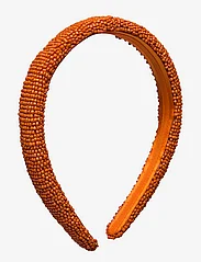 Becksöndergaard - Solid Slim Beaded Hairbrace - hårbånd - persimmon orange - 0