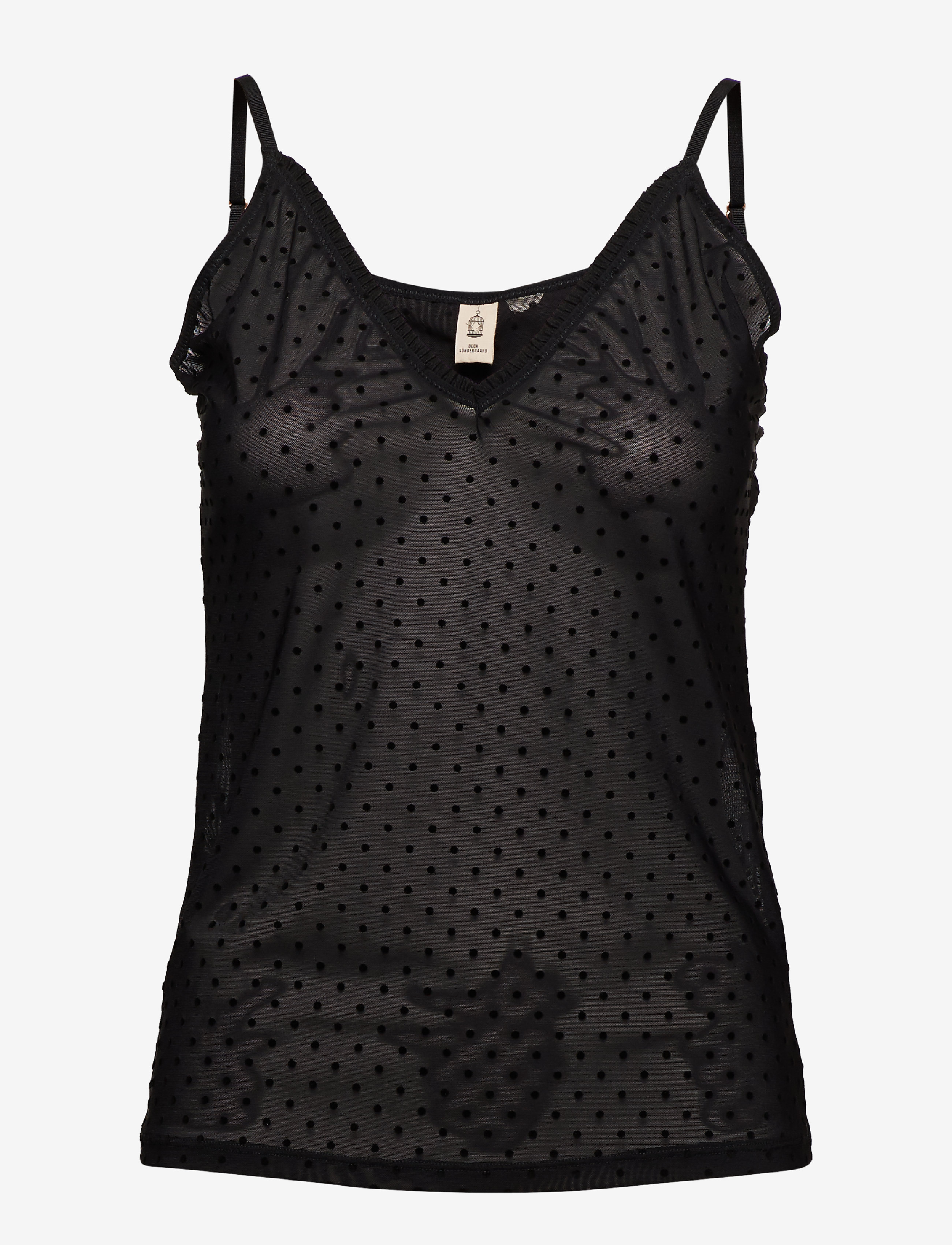 BECKSÖNDERGAARD Taylor Soft Dot Oberteil Schwarz - XS - Damen