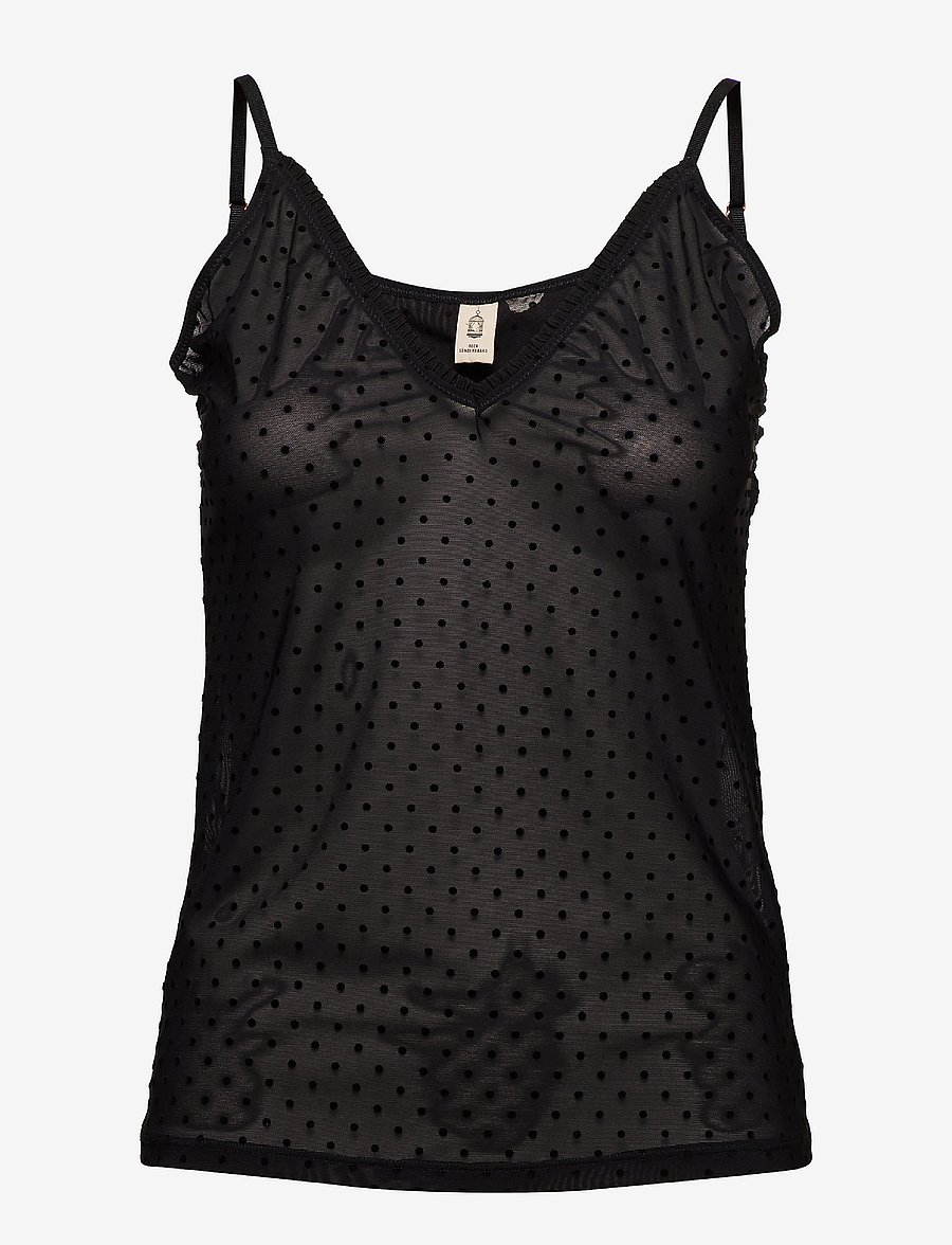 Becksöndergaard - Taylor Soft Dot Top - tanktops - black - 0