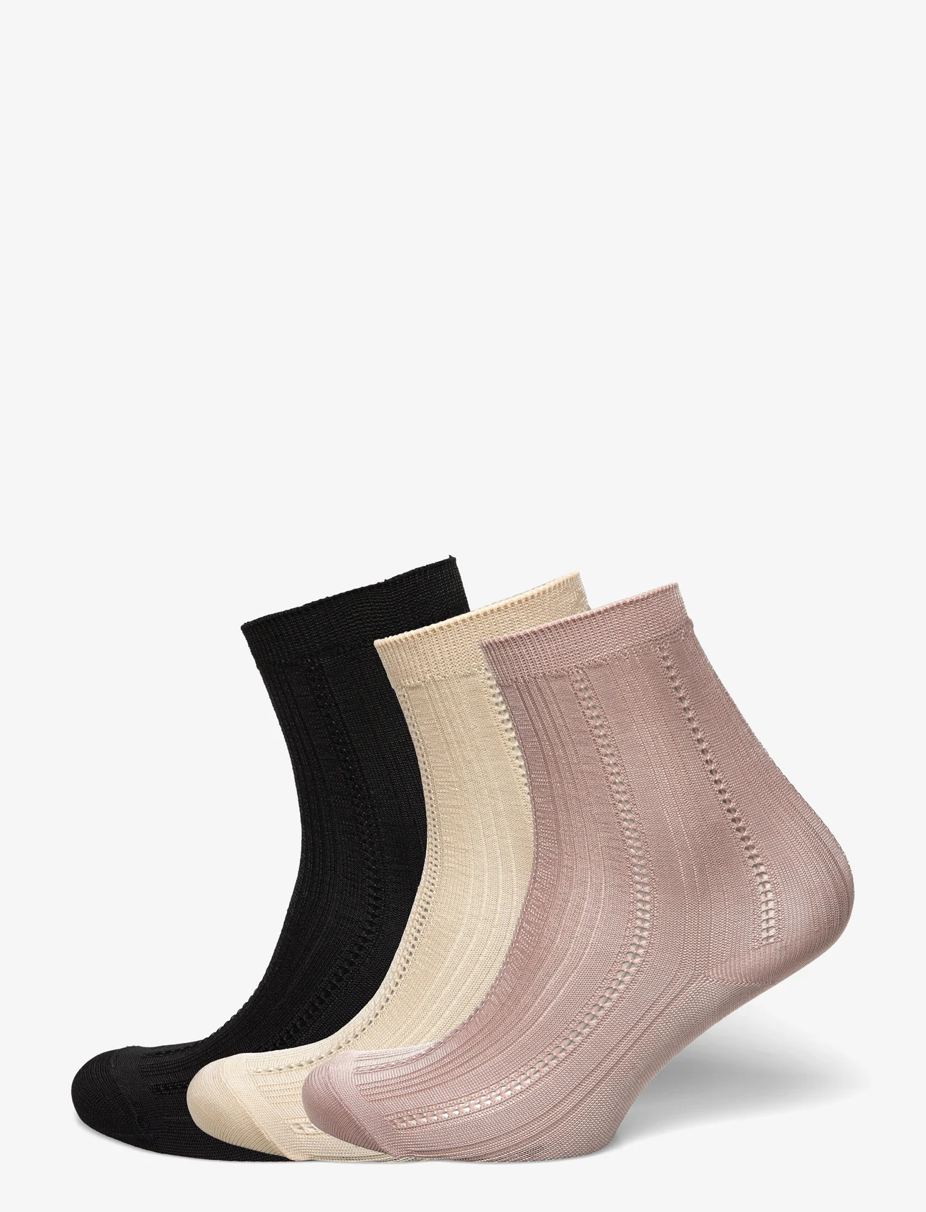 Becksöndergaard - Solid Drake Sock 3 Pack - laveste priser - black/sand/fawn - 0