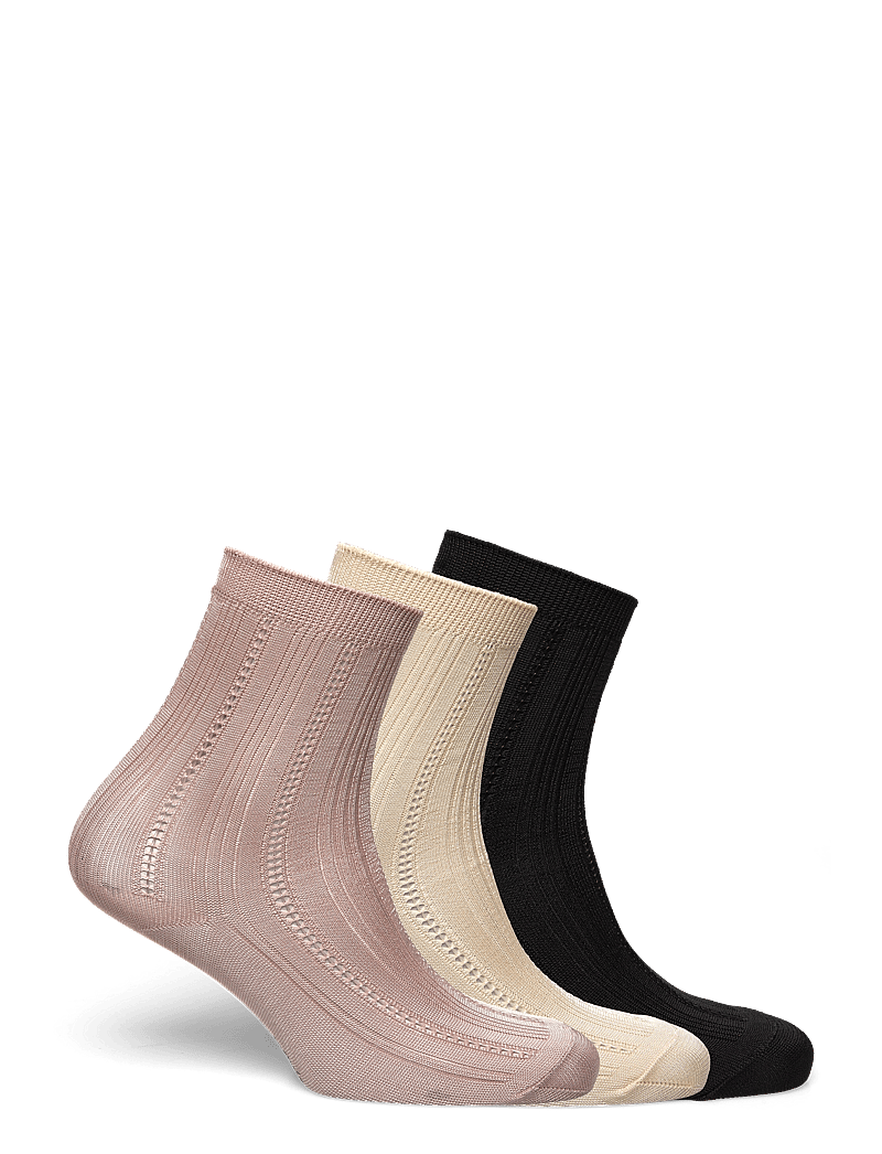 Becksöndergaard - Solid Drake Sock 3 Pack - crew-socken - black/sand/fawn - 1