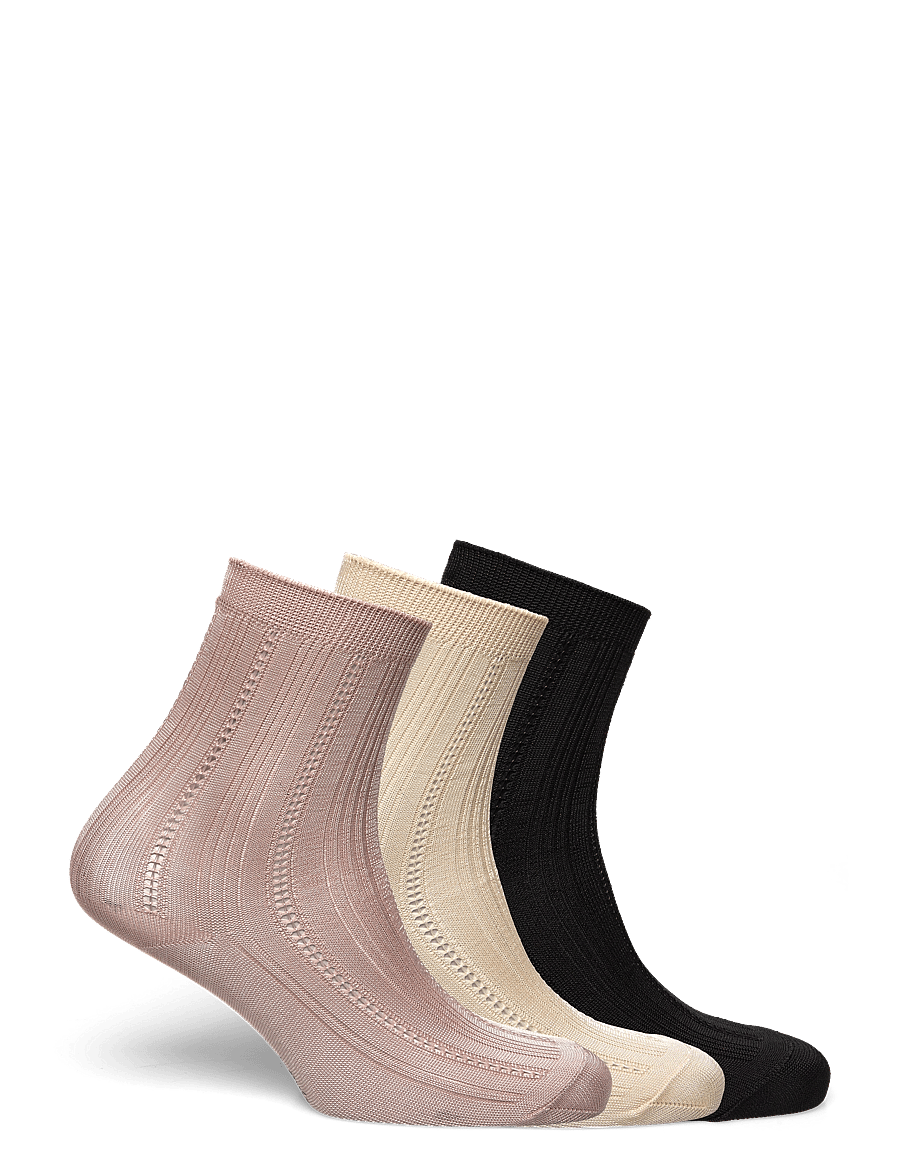 Becksöndergaard - Solid Drake Sock 3 Pack - normale socken - black/sand/fawn - 1