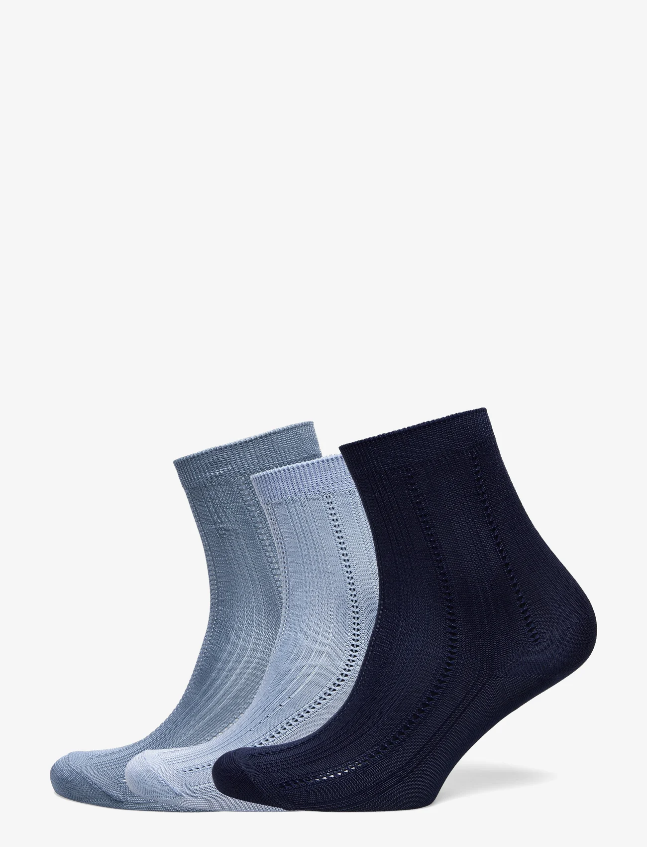 Becksöndergaard - Solid Drake Sock 3 Pack - de laveste prisene - blue tones - 0
