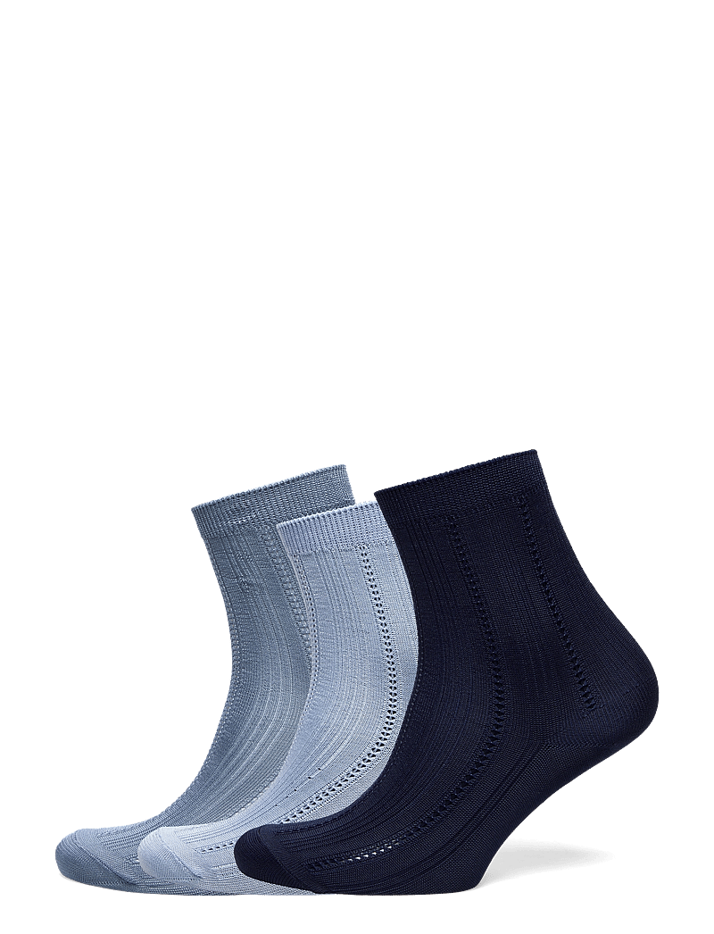 Becksöndergaard - Solid Drake Sock 3 Pack - vanliga strumpor - blue tones - 0