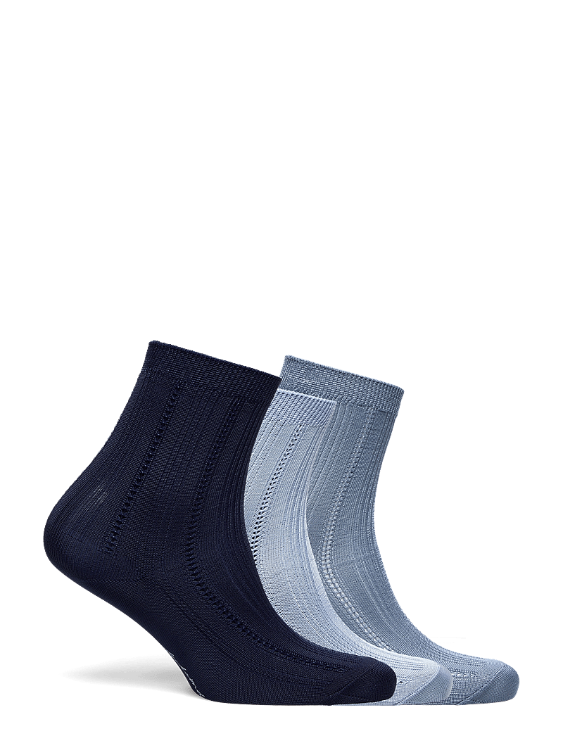 Becksöndergaard - Solid Drake Sock 3 Pack - vanliga strumpor - blue tones - 1