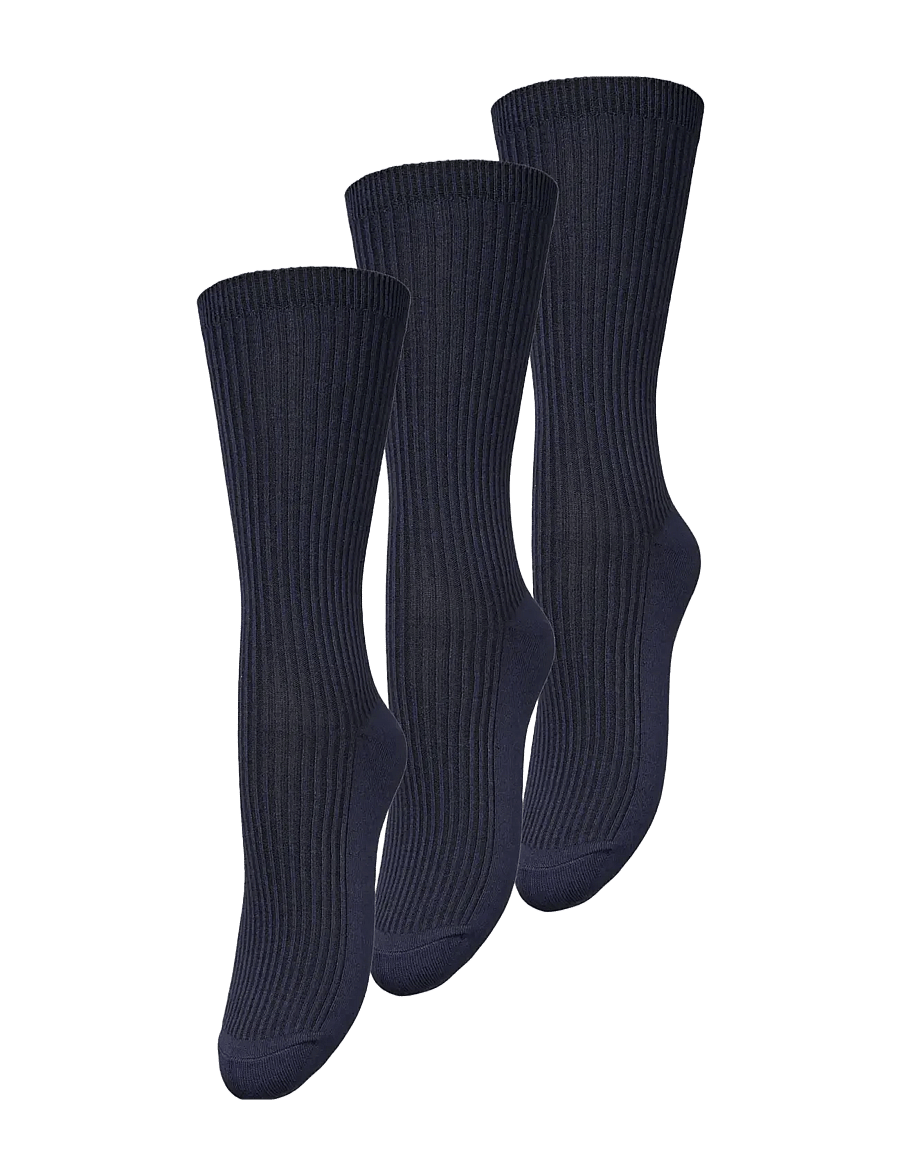 Becksöndergaard - Telma Solid Sock 3 Pack - vanliga strumpor - night sky - 0