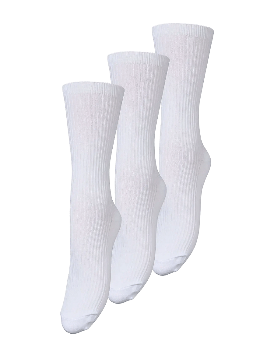 Becksöndergaard - Telma Solid Sock 3 Pack - vanliga strumpor - white - 0