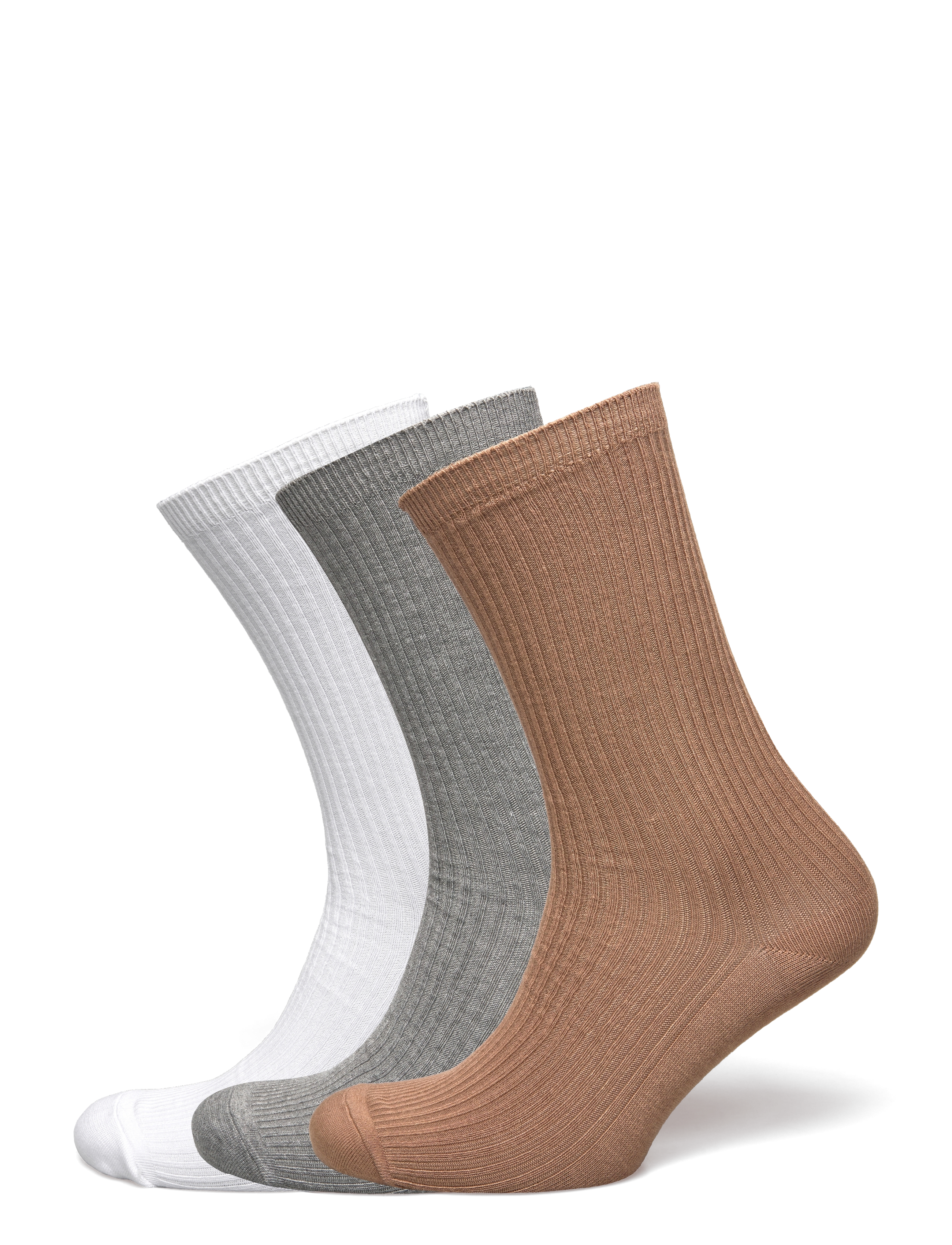 Becksöndergaard Telma Solid Sock 3 Pack - Socken - WHITE/GRAY/BROWN / multi