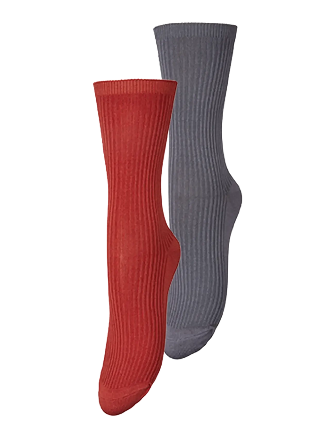 Becksöndergaard Telma Solid Sock 2 Pack - Sokid - GRAY/ORANGE / grey