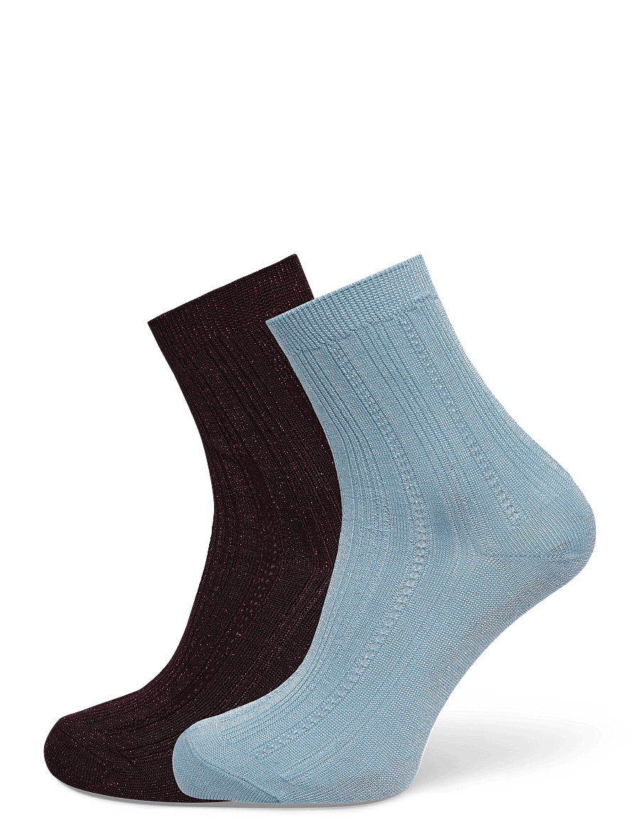 Becksöndergaard - Glitter Drake Sock 2 Pack - klassikalised sokid - burgundy/blue - 0