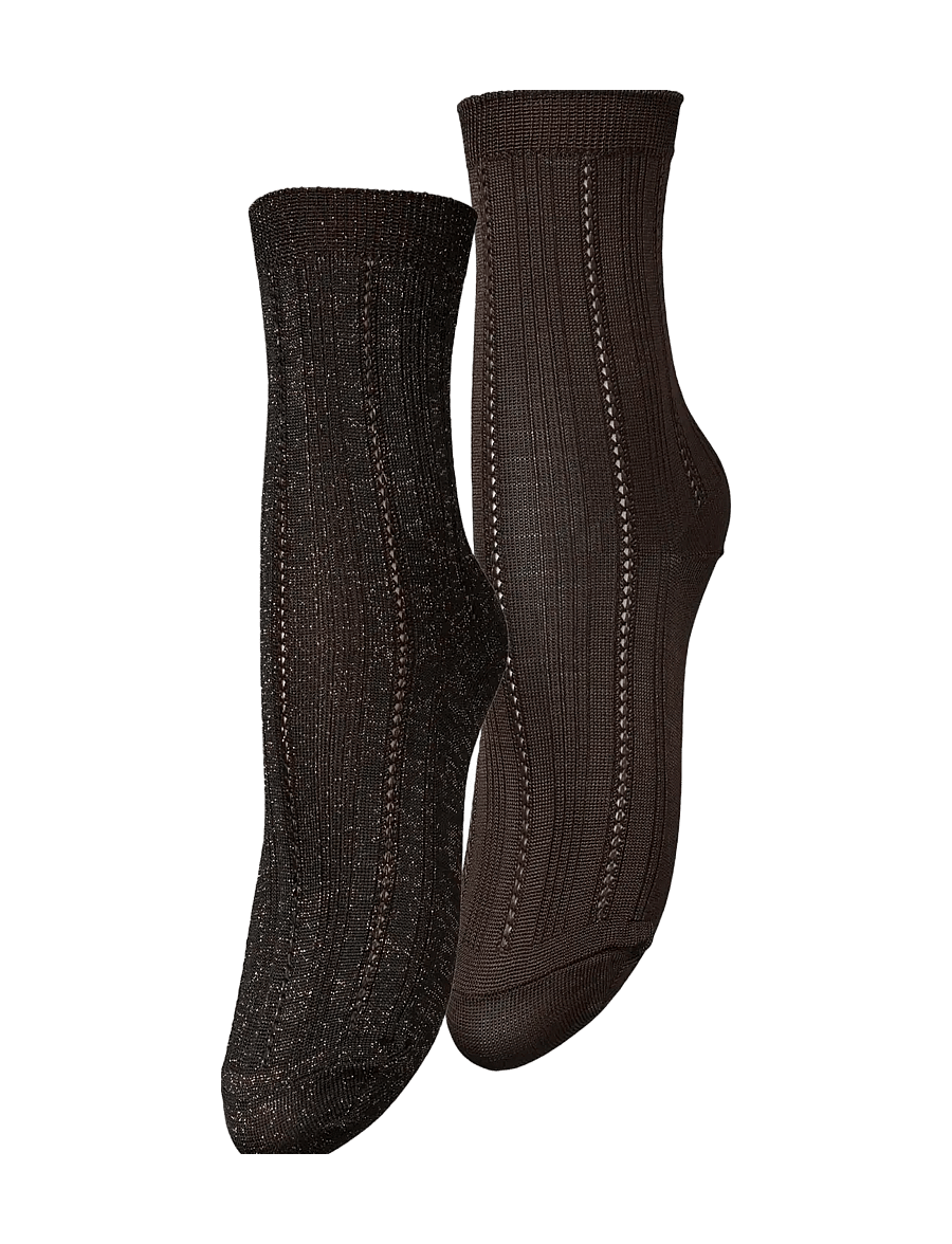 Becksöndergaard - Mix Drake Sock 2 Pack - klassikalised sokid - hot fudge brown - 0
