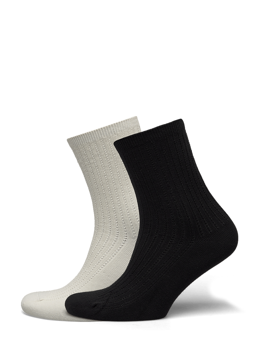 Becksöndergaard - Helga Crochet Sock 2 Pack - normale socken - black/white - 0