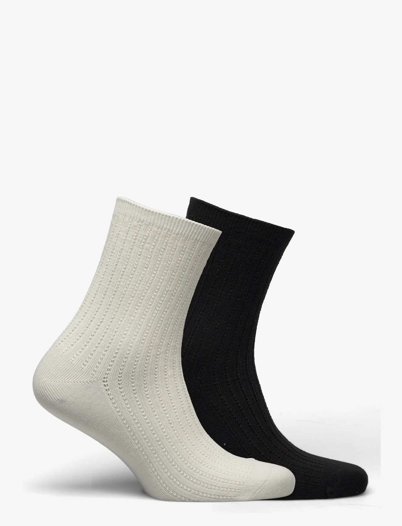 Becksöndergaard - Helga Crochet Sock 2 Pack - laveste priser - black/white - 1