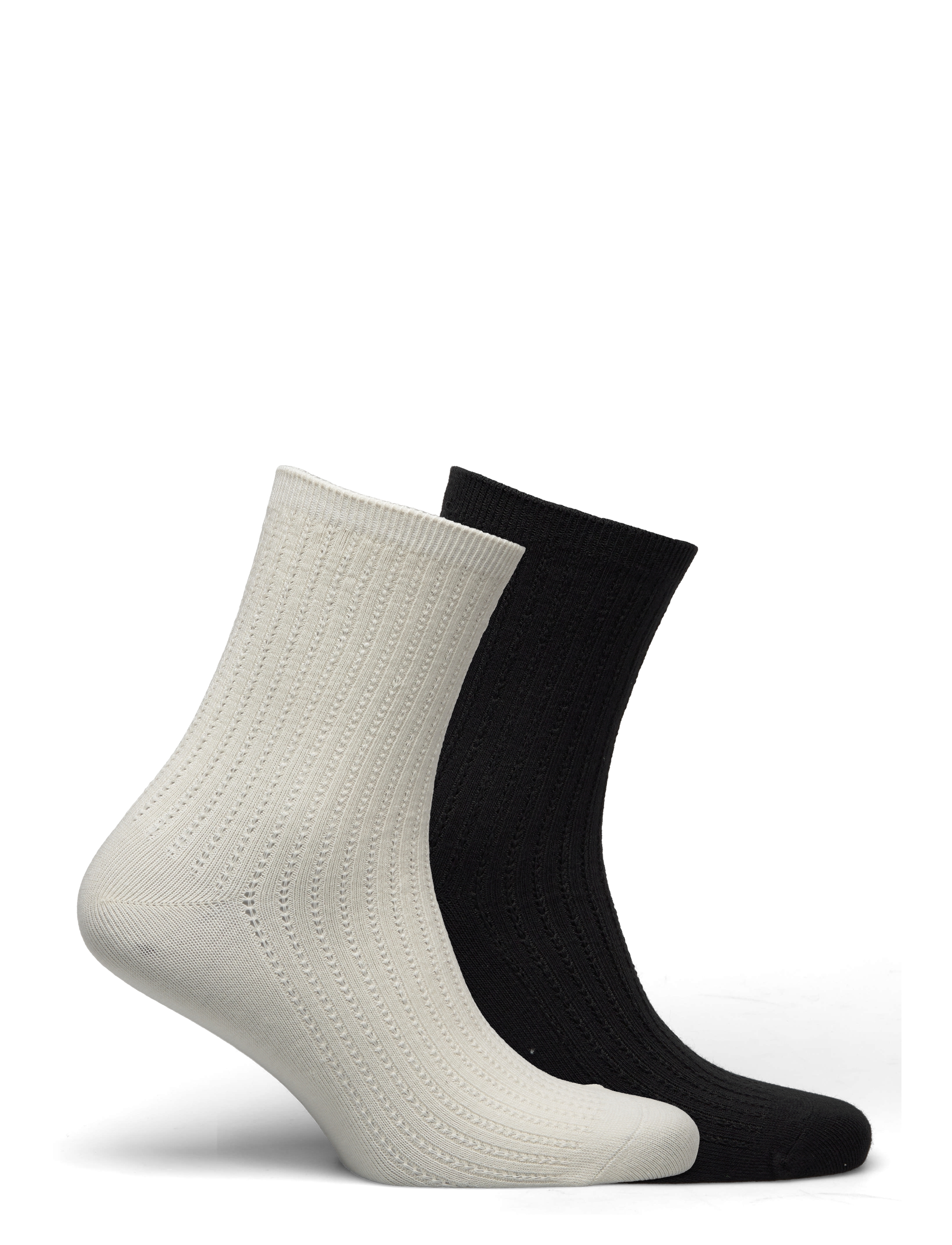 Becksöndergaard - Helga Crochet Sock 2 Pack - vienkāršas zeķes - black/white - 1