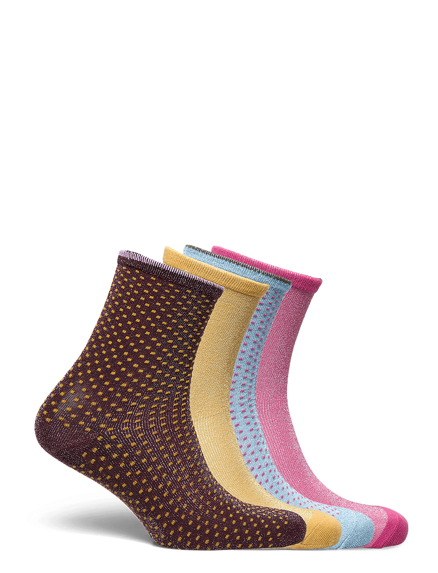 Becksöndergaard - Dina Sock Mix 4 Pack - normale socken - burgundy/pink/yellow/blue - 1