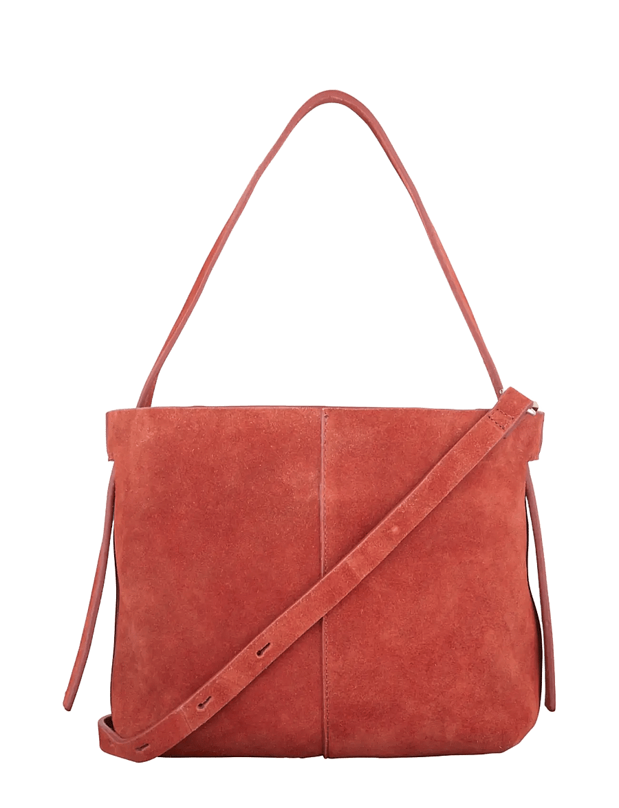 Becksöndergaard - Suede Fraya Sea Bag - mode trends - picante red - 0