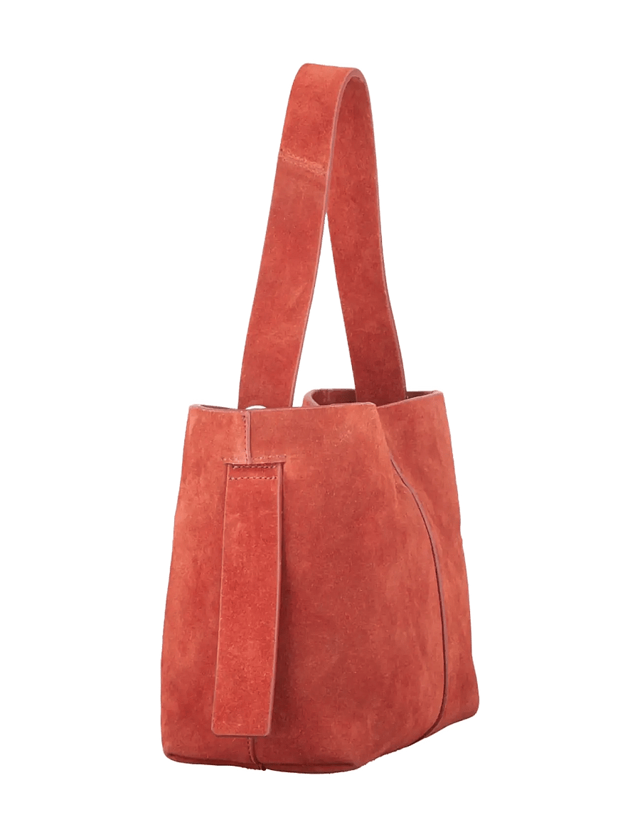 Becksöndergaard - Suede Fraya Sea Bag - mode trends - picante red - 1
