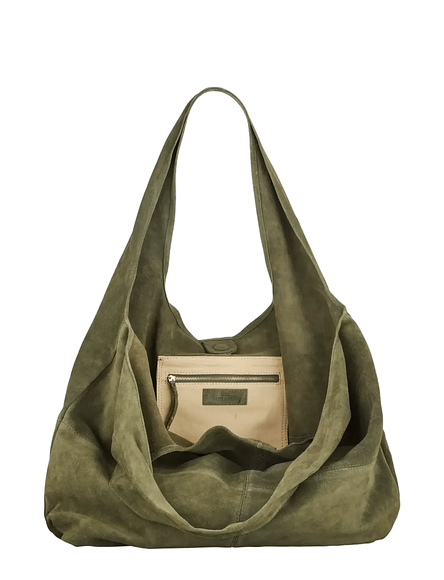 Becksöndergaard - Suede Dalliea Bag - totes - army - 1