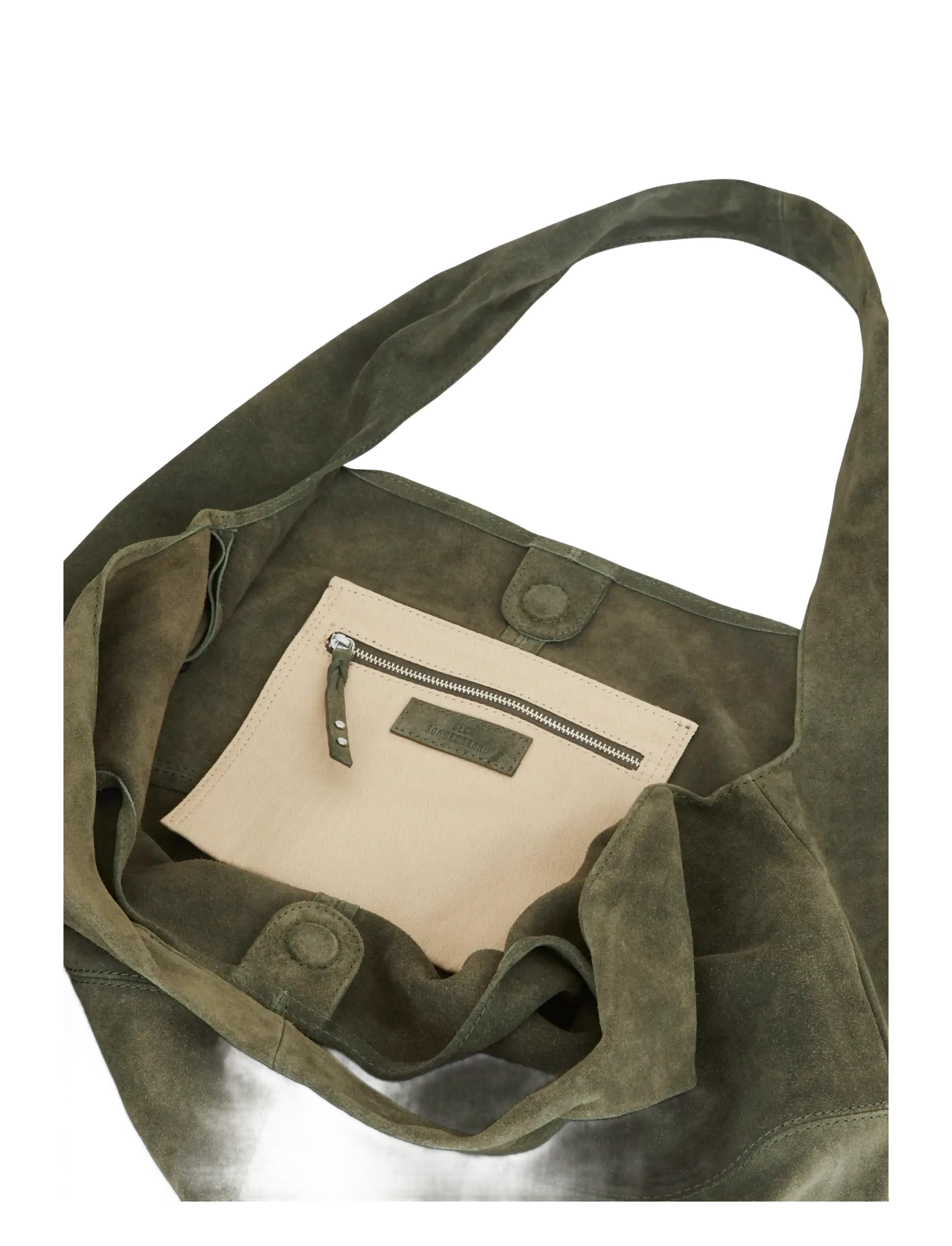 Becksöndergaard - Suede Dalliea Bag - totes - army - 2