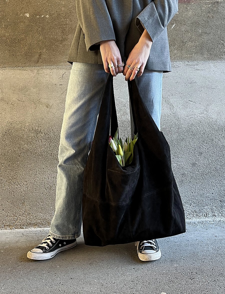 Becksöndergaard - Suede Dalliea Bag - tote töskur - black - 4