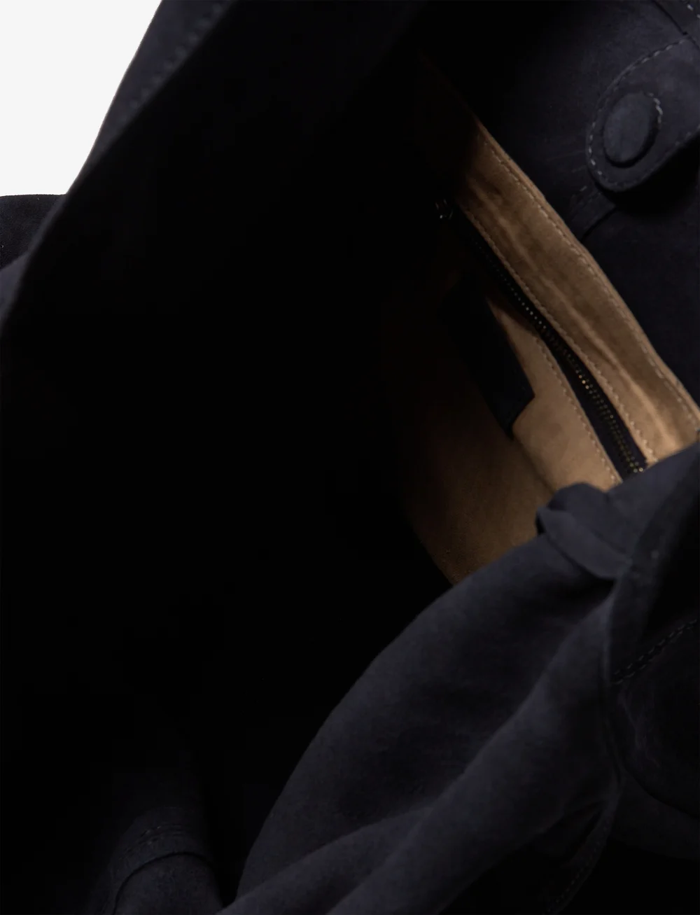 Becksöndergaard - Suede Dalliea Bag - shoppingväskor - dark blue - 3