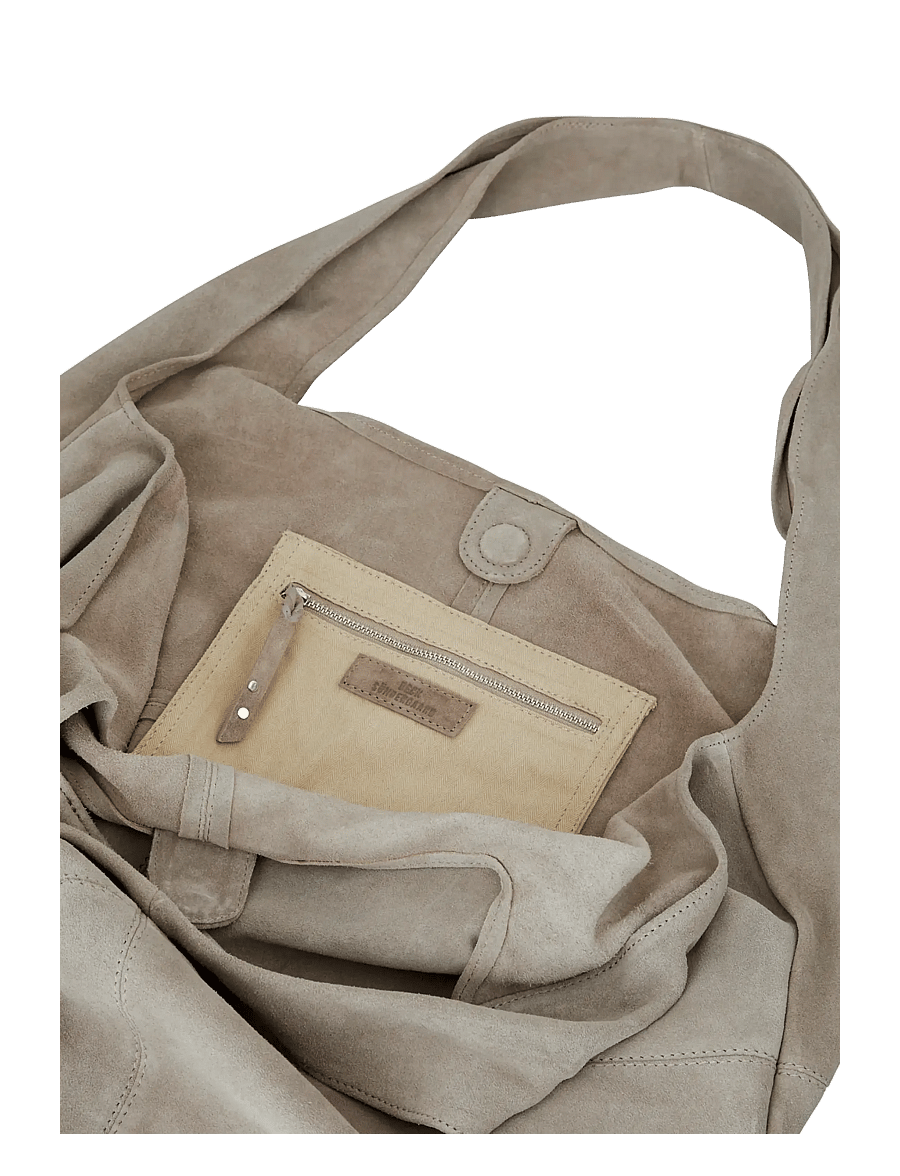 Becksöndergaard - Suede Dalliea Bag - tote bags - porpoise gray - 3