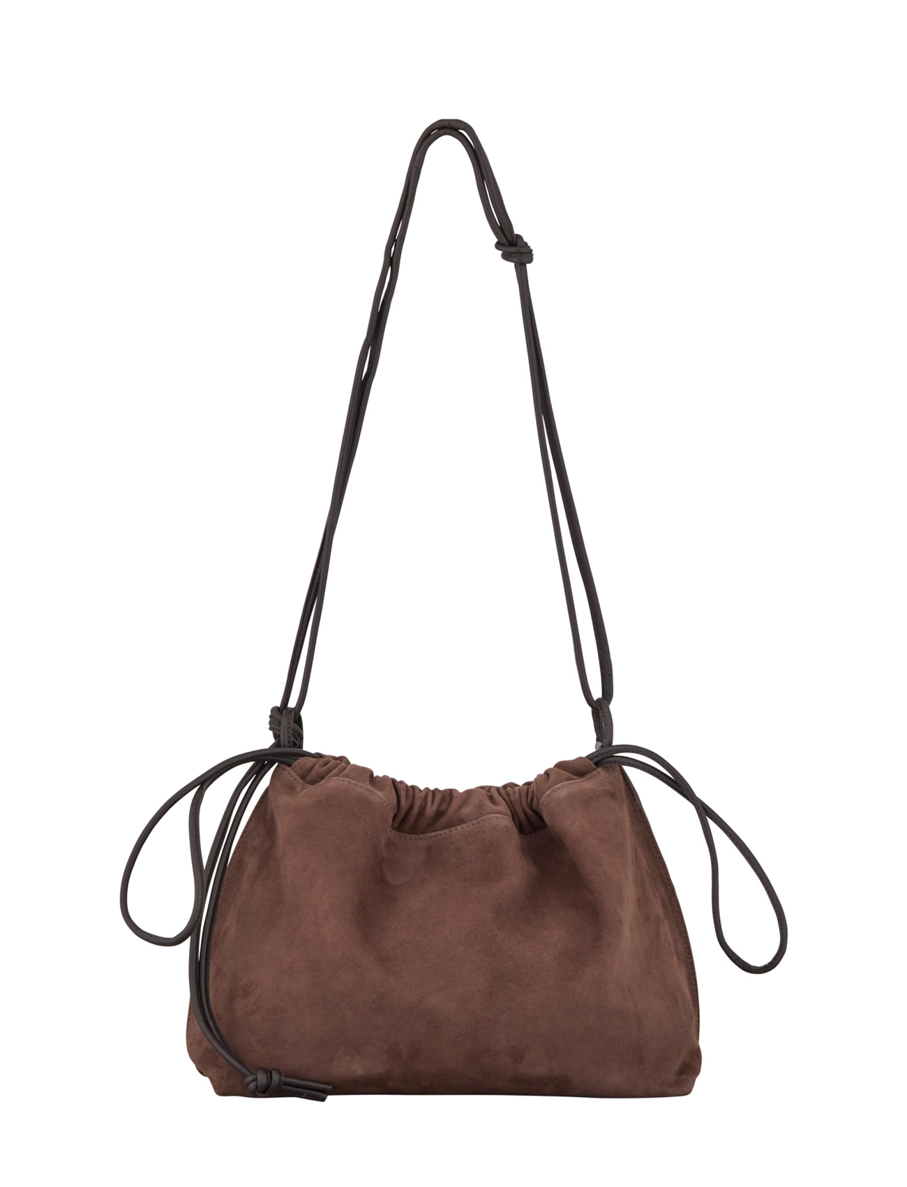 Becksöndergaard Suede Giana Bag - Axelremsväskor - HOT FUDGE BROWN / brown