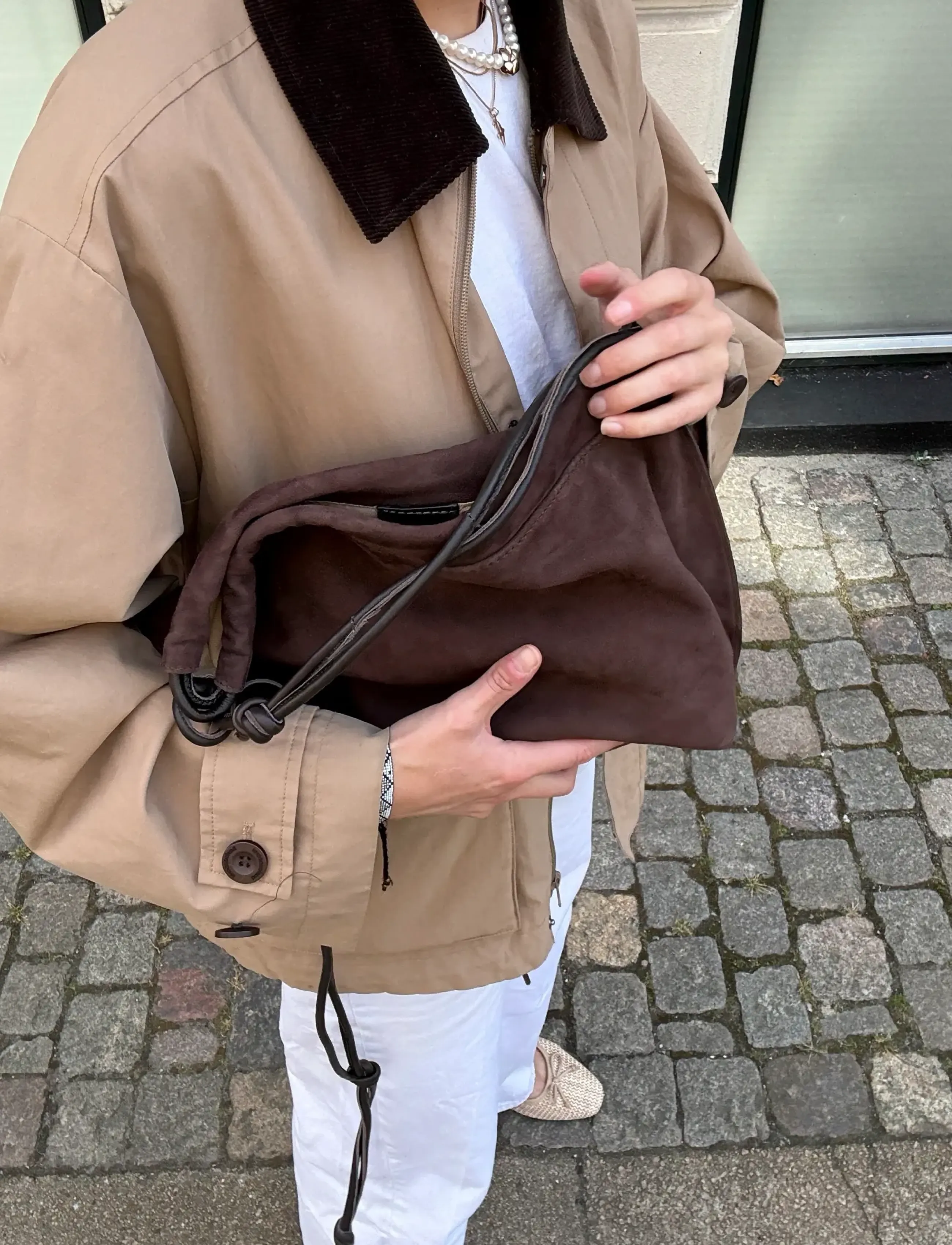 Becksöndergaard Suede Giana Bag, One Size, Bags, Braun - Top Handle Frauen
