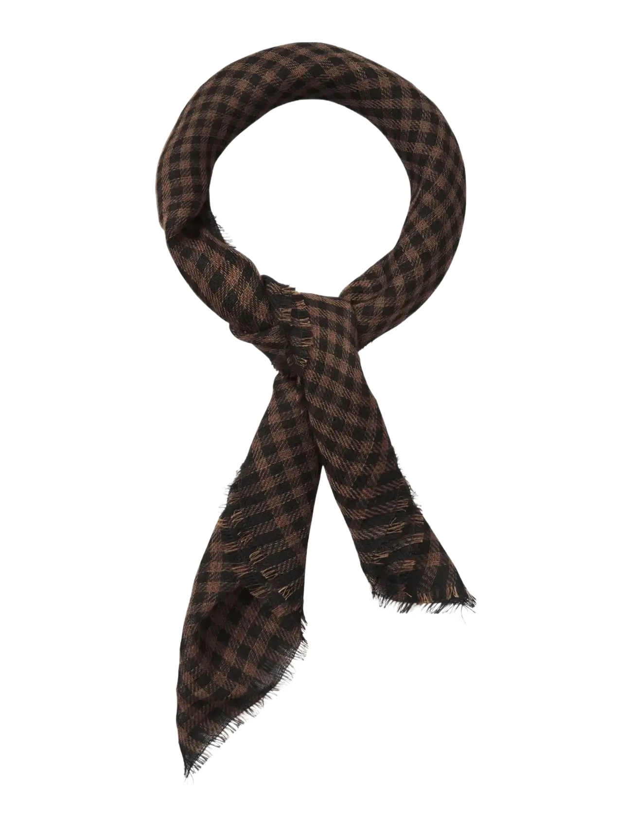 Becksöndergaard - Gingham Wica Scarf - acorn brown - 1