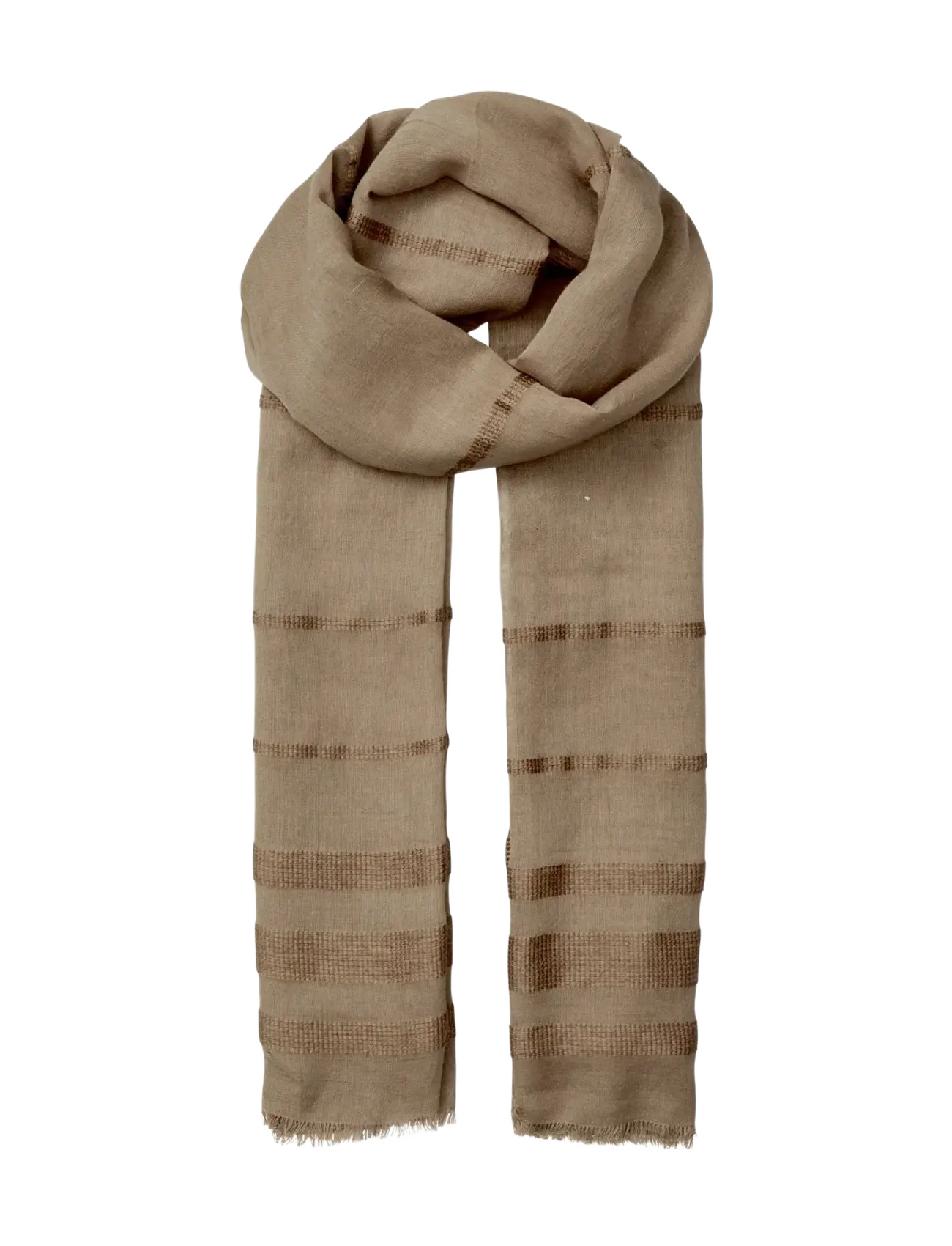 Becksöndergaard Milena Cowo Scarf - Transitional Layering - PINE BARK / khaki/green