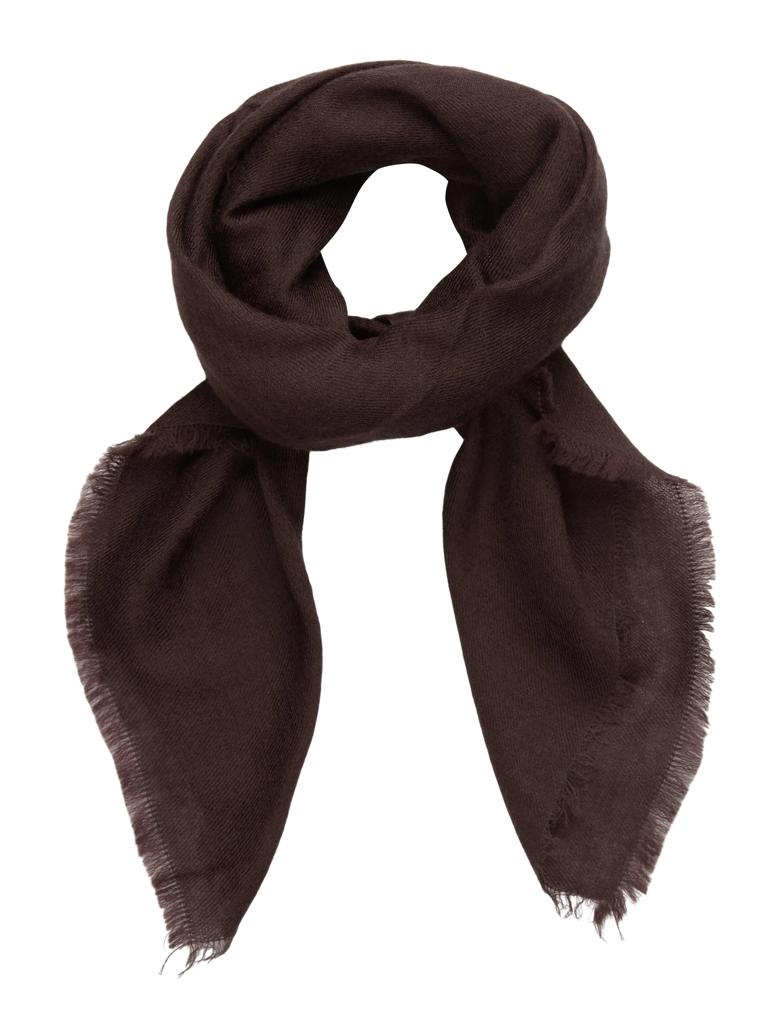 Cashma Big Scarf - HOT FUDGE BROWN